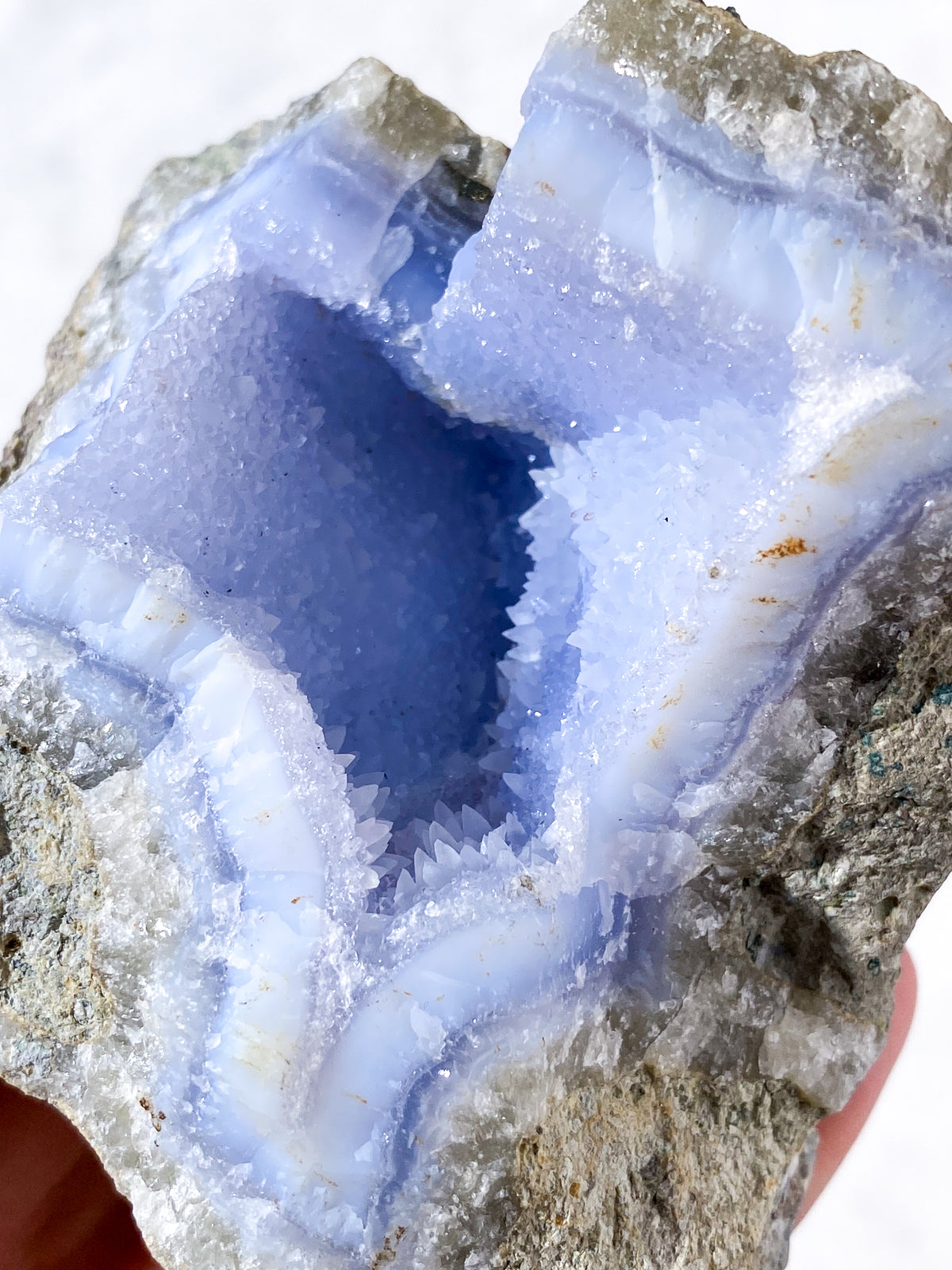 Druzy Blonde Agat Rå (Nr. 22)
