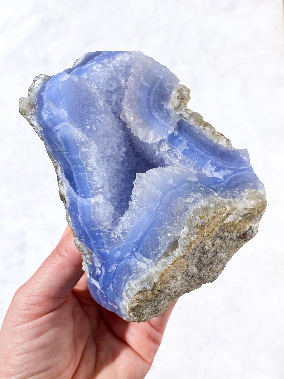 Druzy Blonde Agat Rå (Nr. 23)