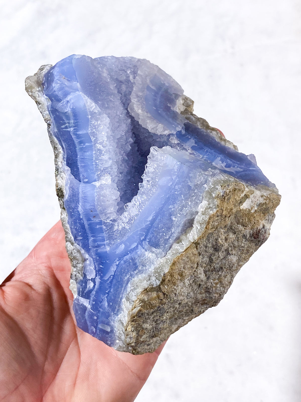 Druzy Blonde Agat Rå (Nr. 23)