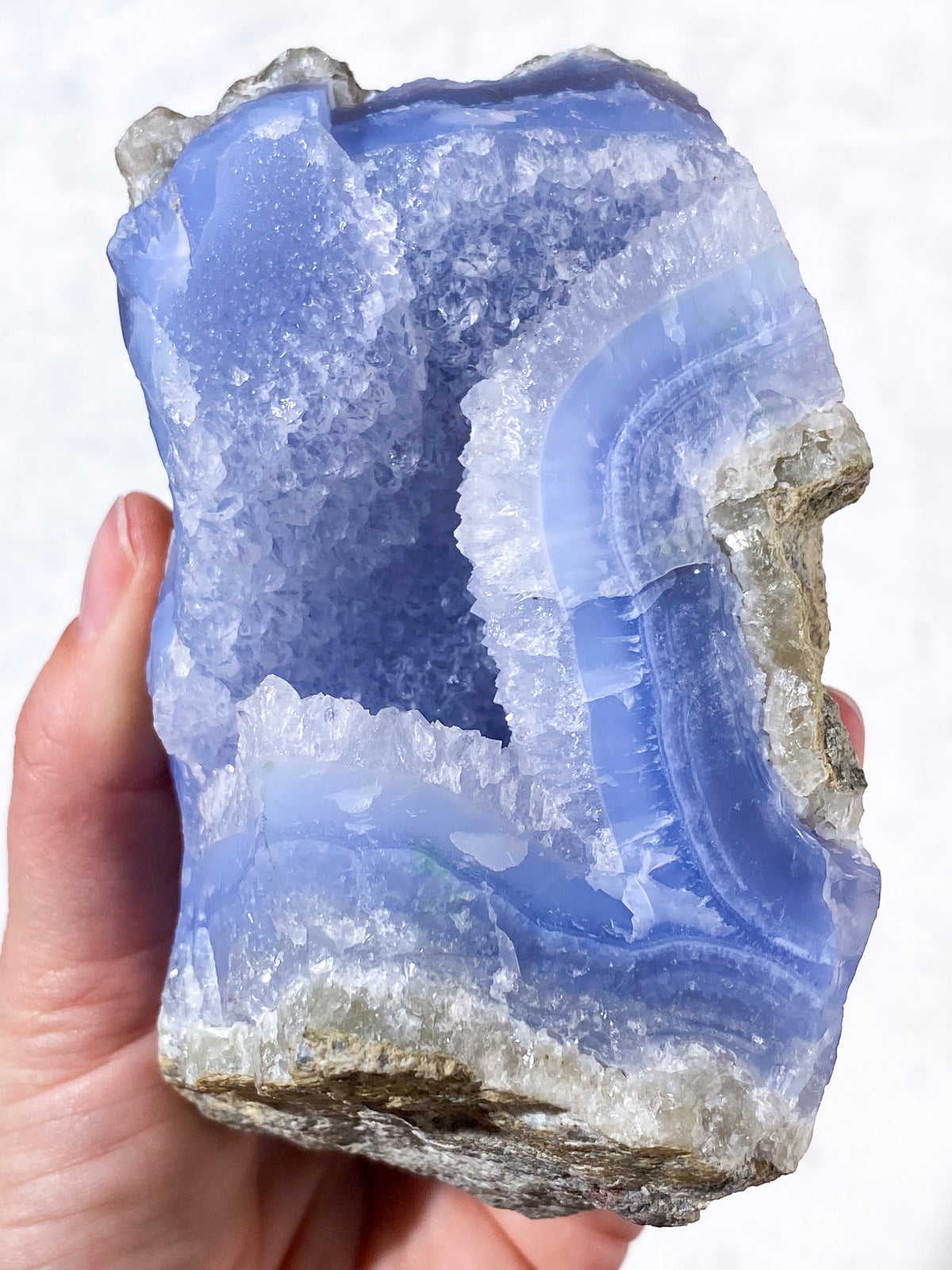 Druzy Blonde Agat Rå (Nr. 23)