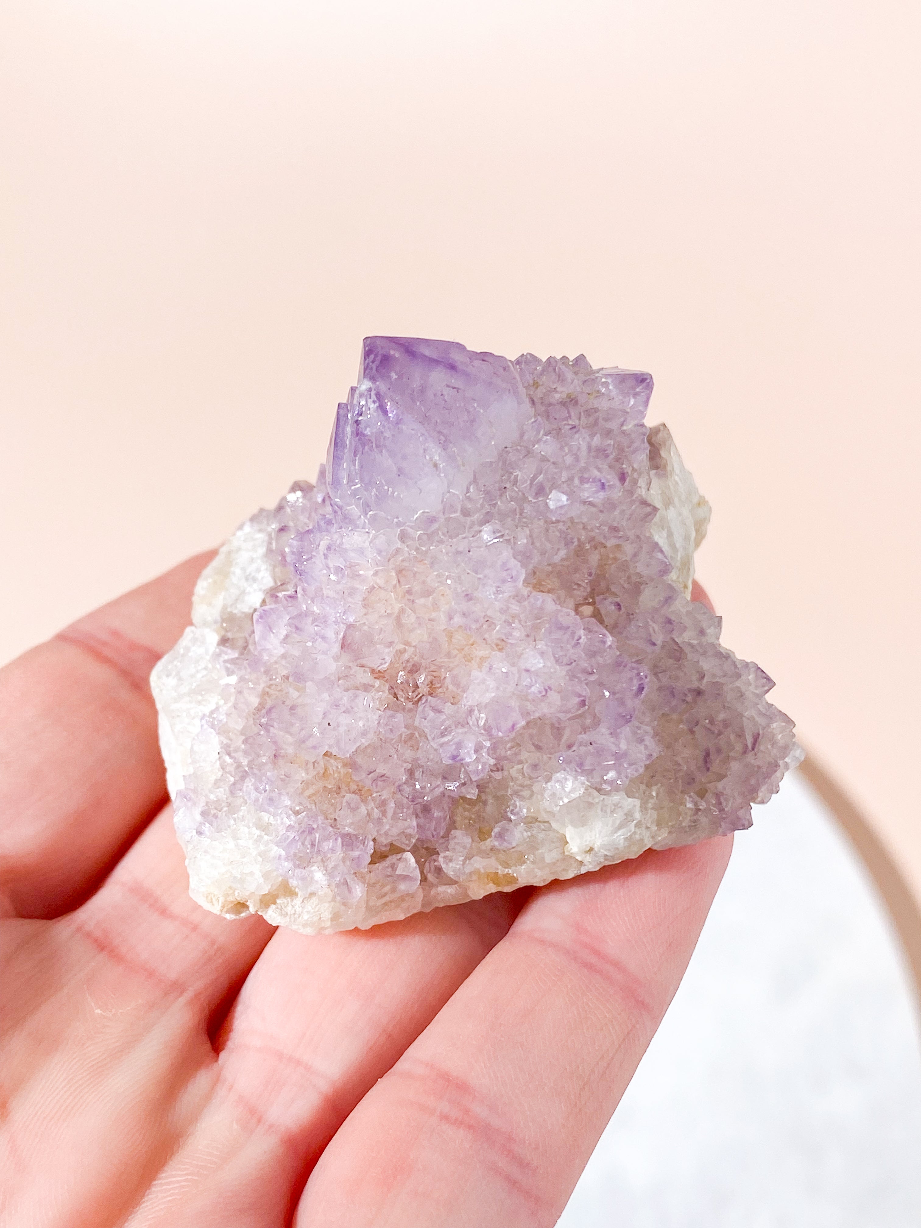 Lille Spirit Quartz Ametyst Klynge (Nr. 4)