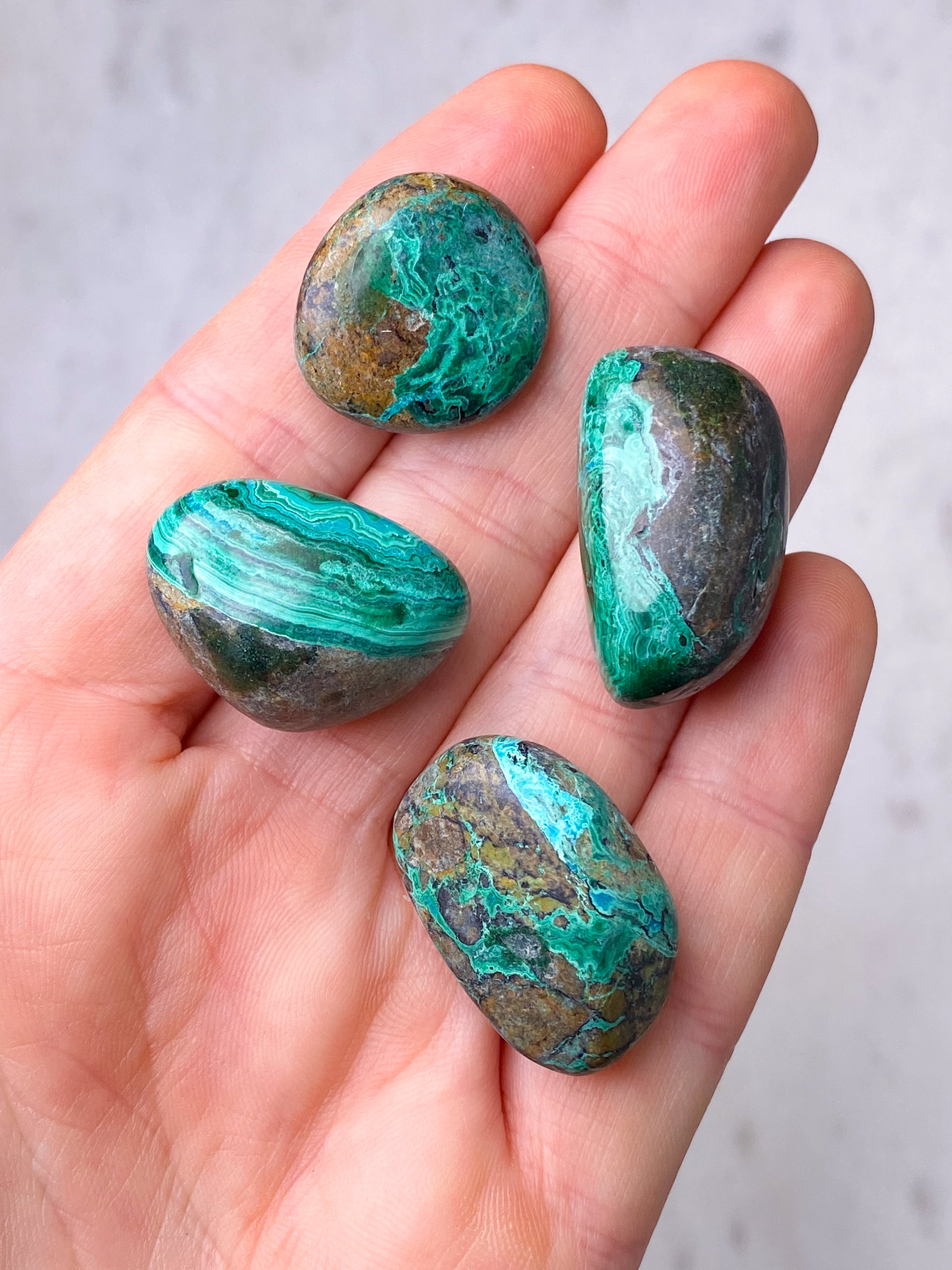 OUTLET - Malakit & Chrysocolla Lommesten