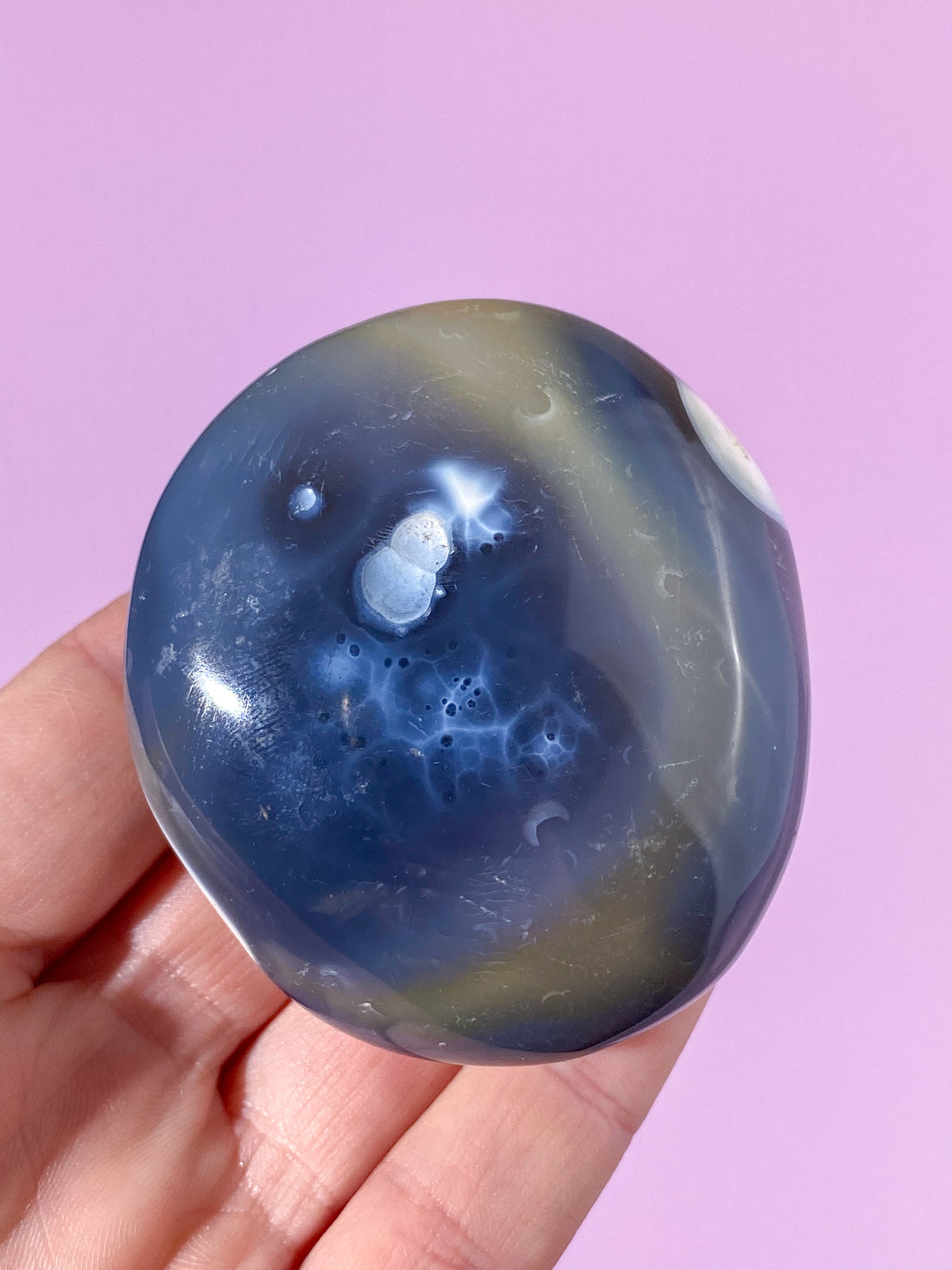 Orca Agat Palmstone (Nr. 6)