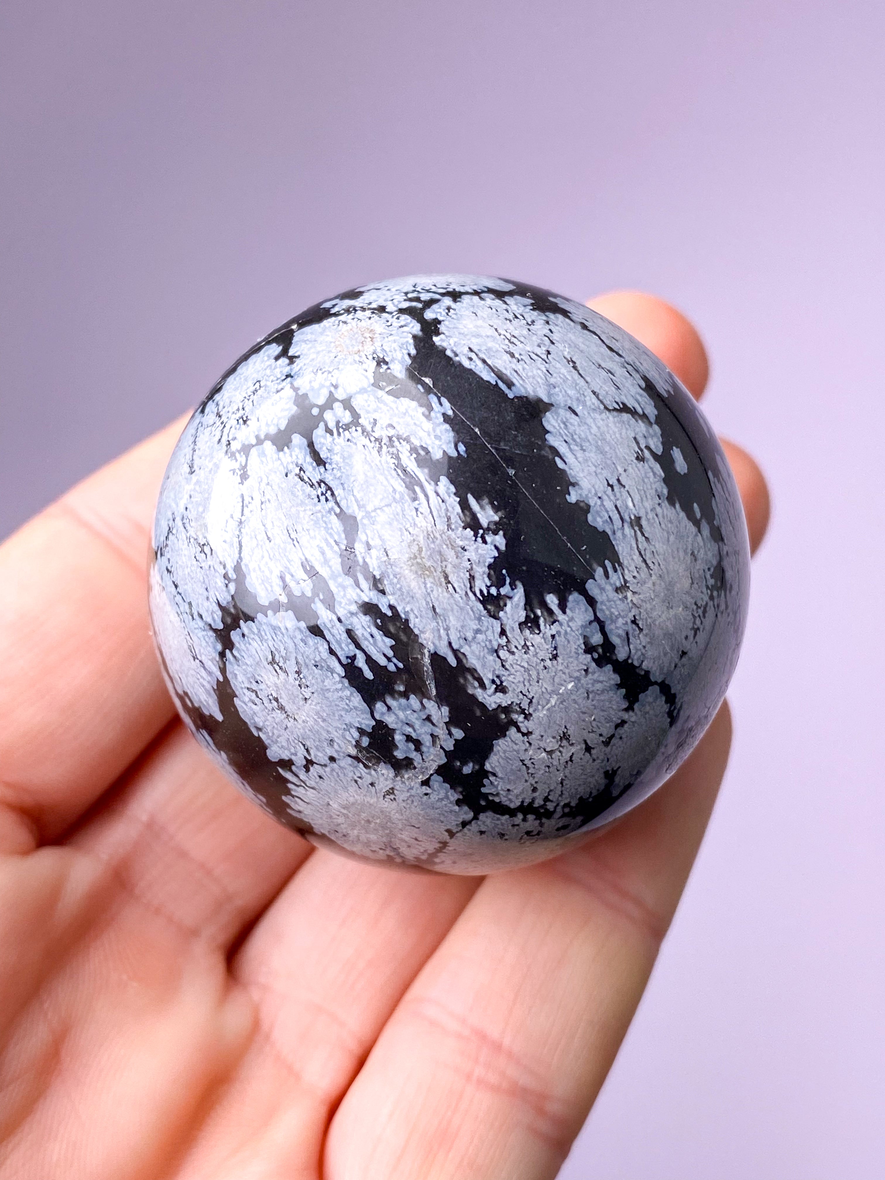 Snefnug Obsidian Kugle (Nr. 4)