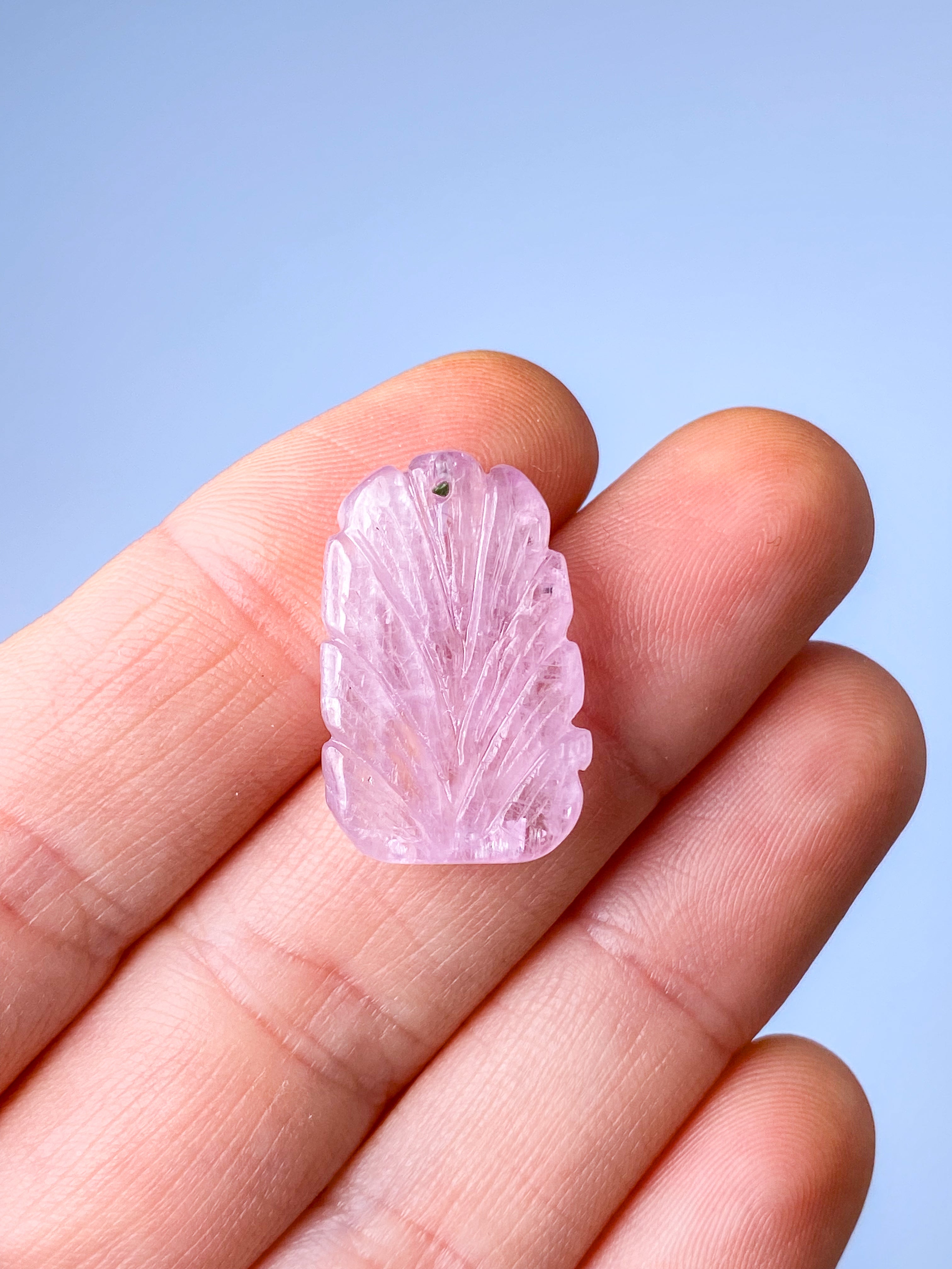 Håndskåret Kunzit Ræv (Nr. 4) Eksklusiv Kvalitet