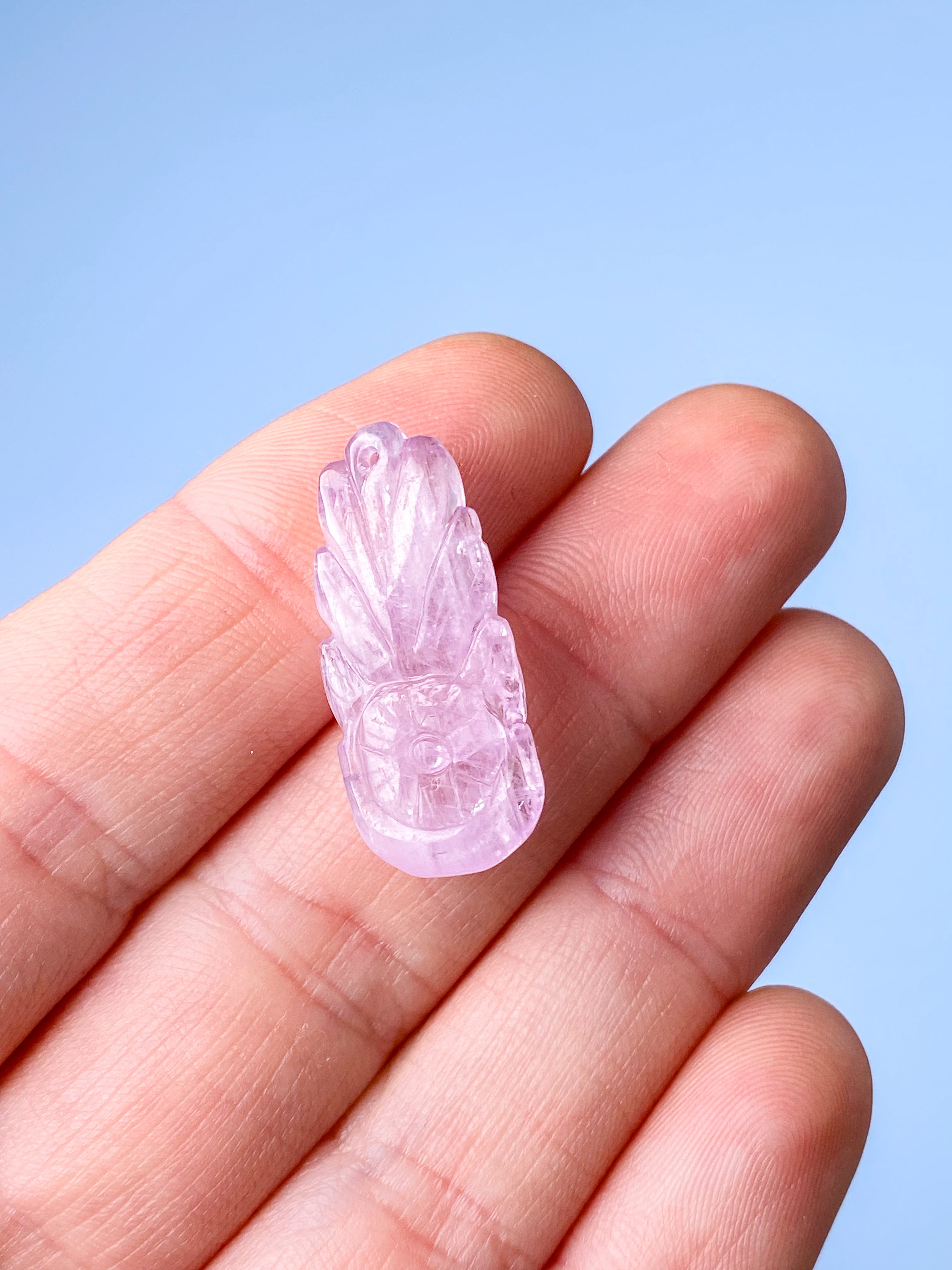 Håndskåret Kunzit Ræv (Nr. 7) Eksklusiv Kvalitet