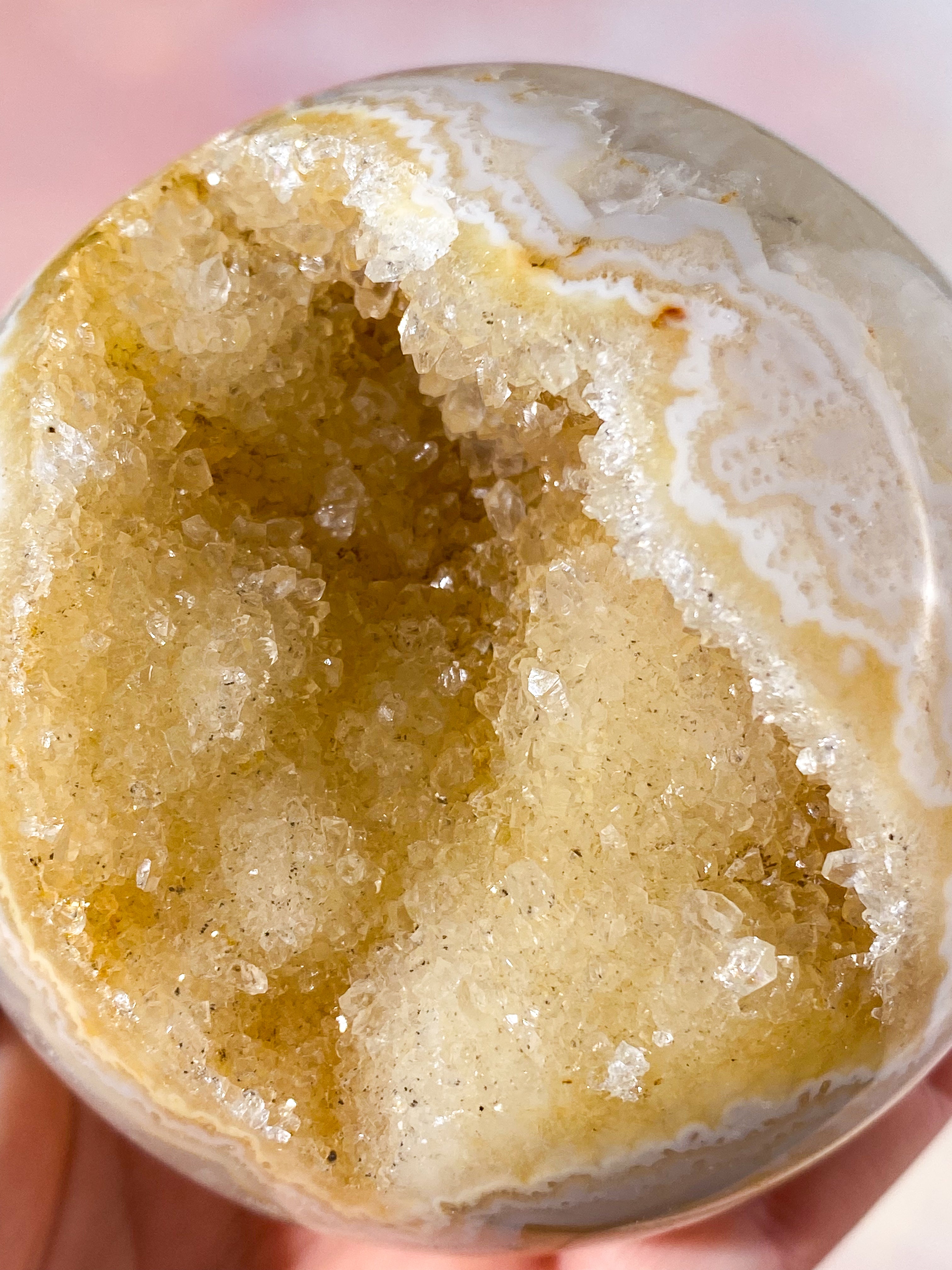 Druzy Agat Kugle (Nr. 1)