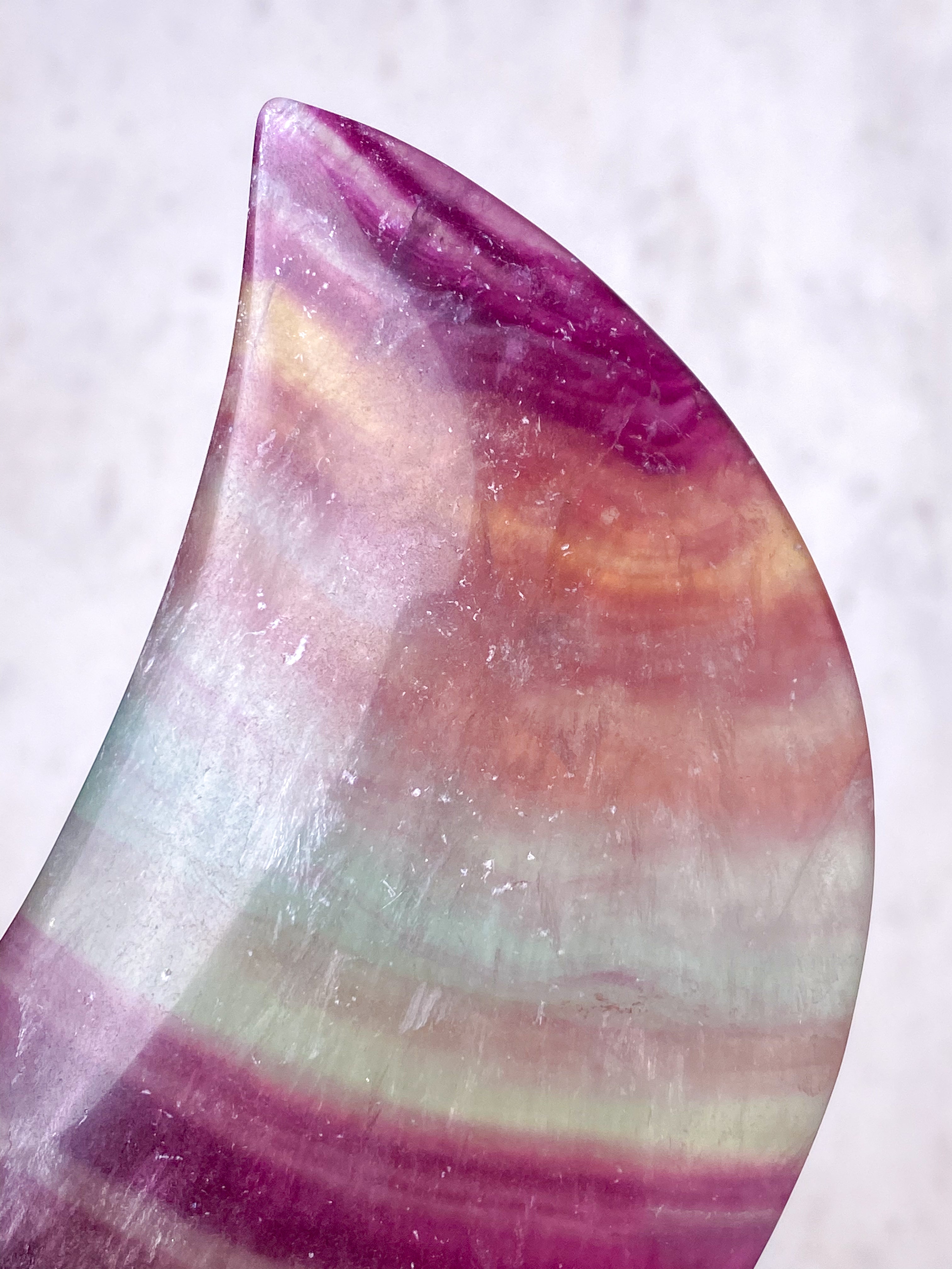 Rainbow Fluorite Moon (No. 8)
