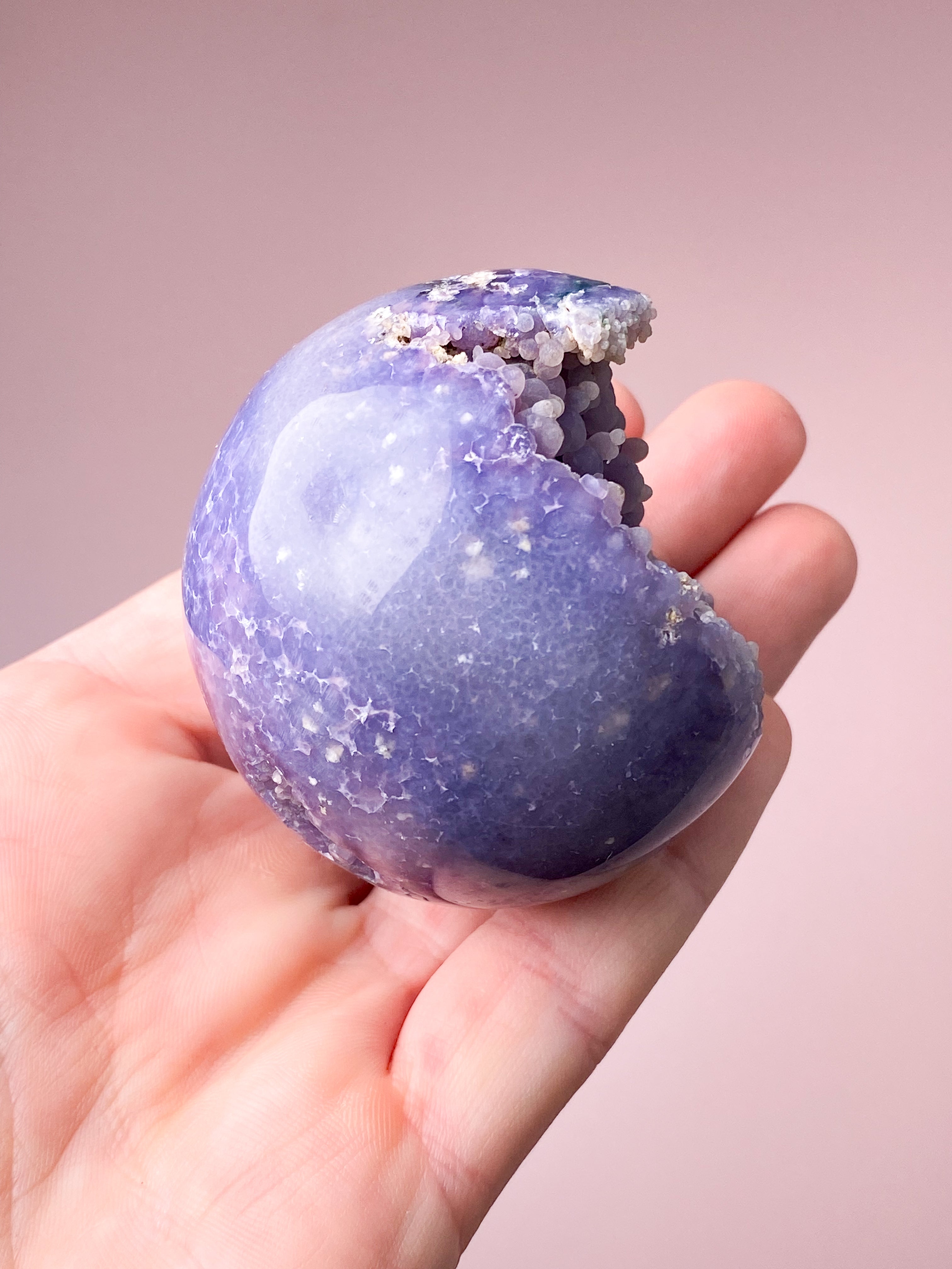 Grøn Grape Agat Kugle (Nr. 1)