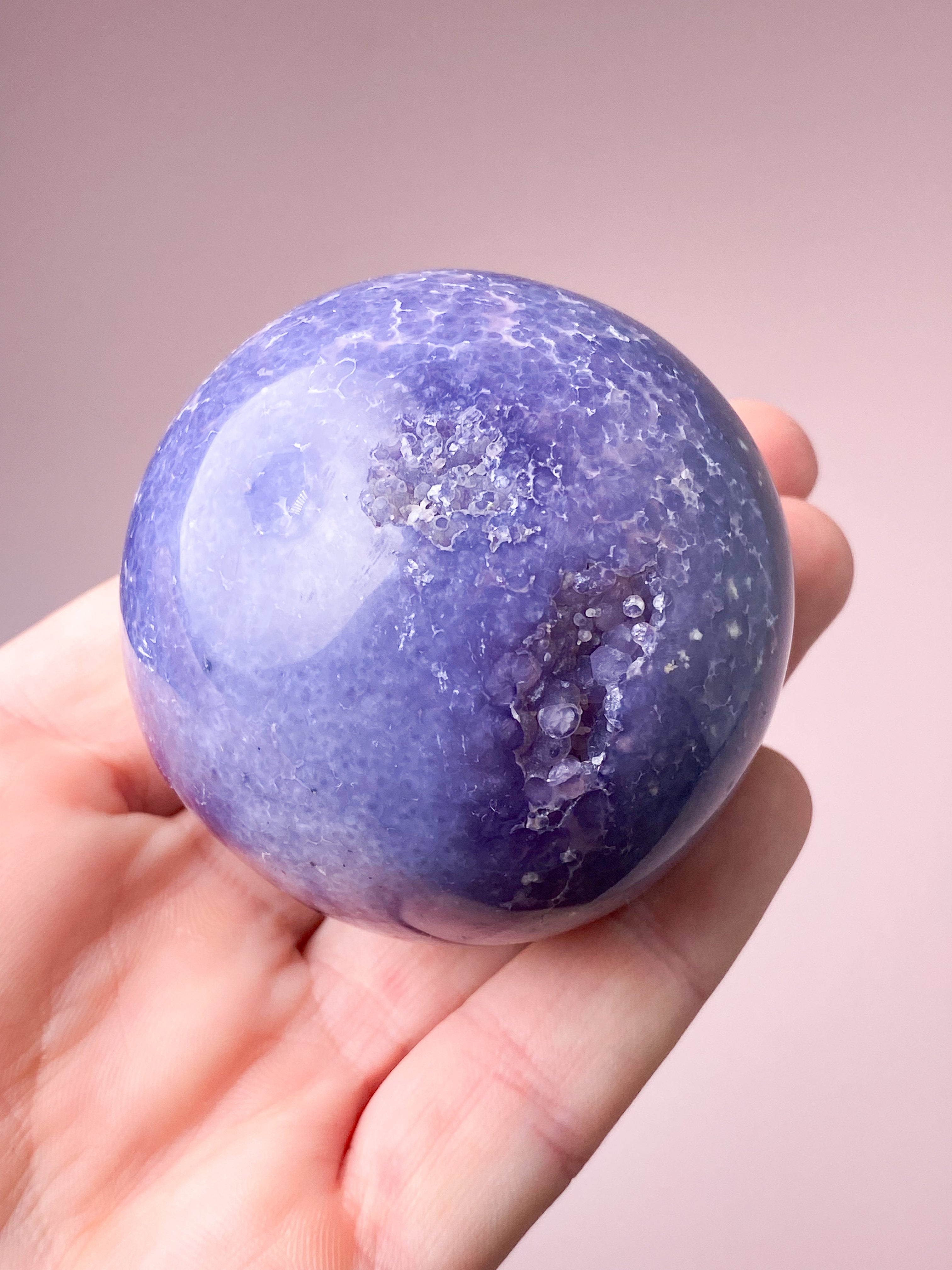 Grøn Grape Agat Kugle (Nr. 1)