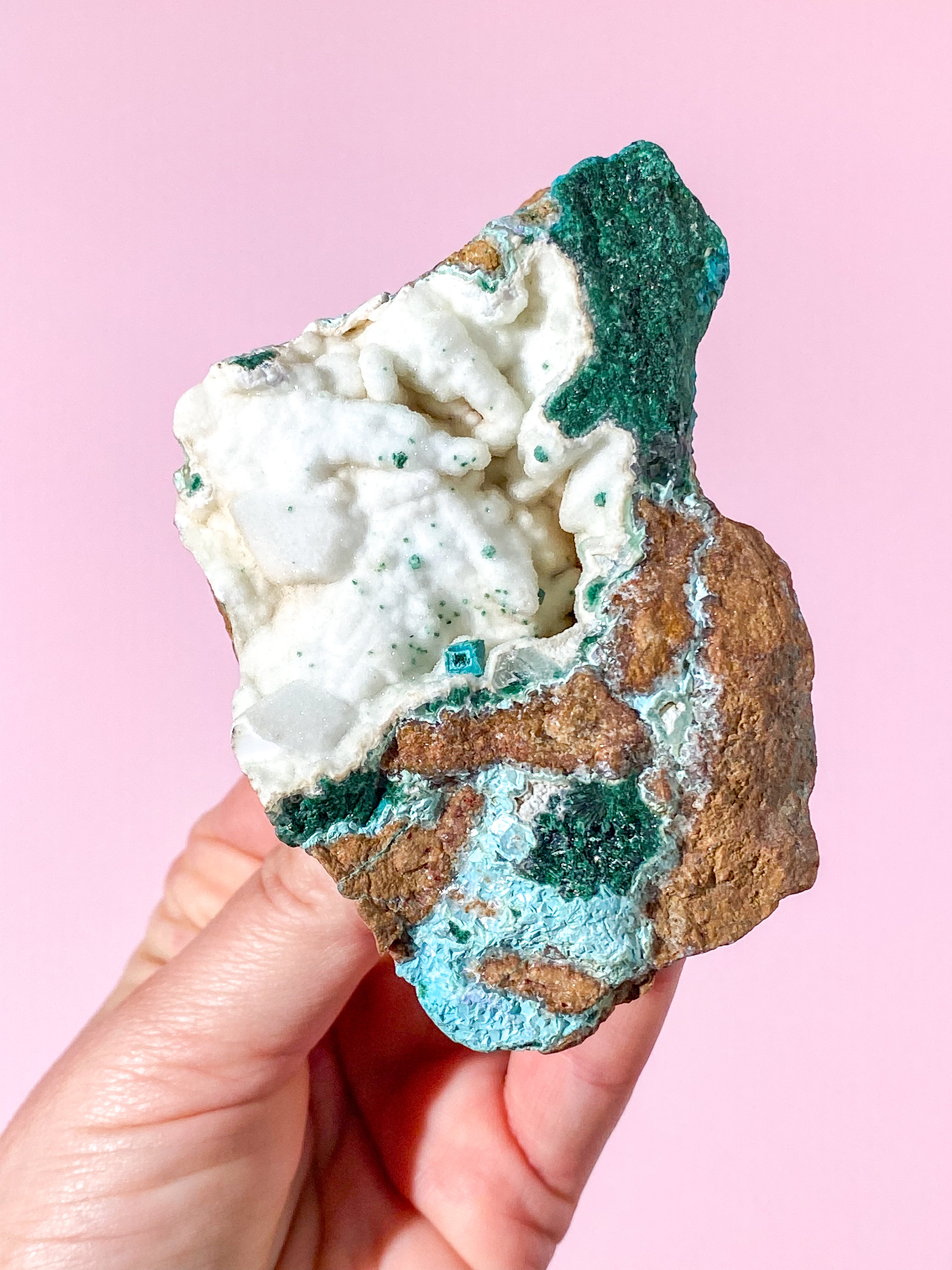Druzy Hvid Smithsonit Klynge (Nr. 3)