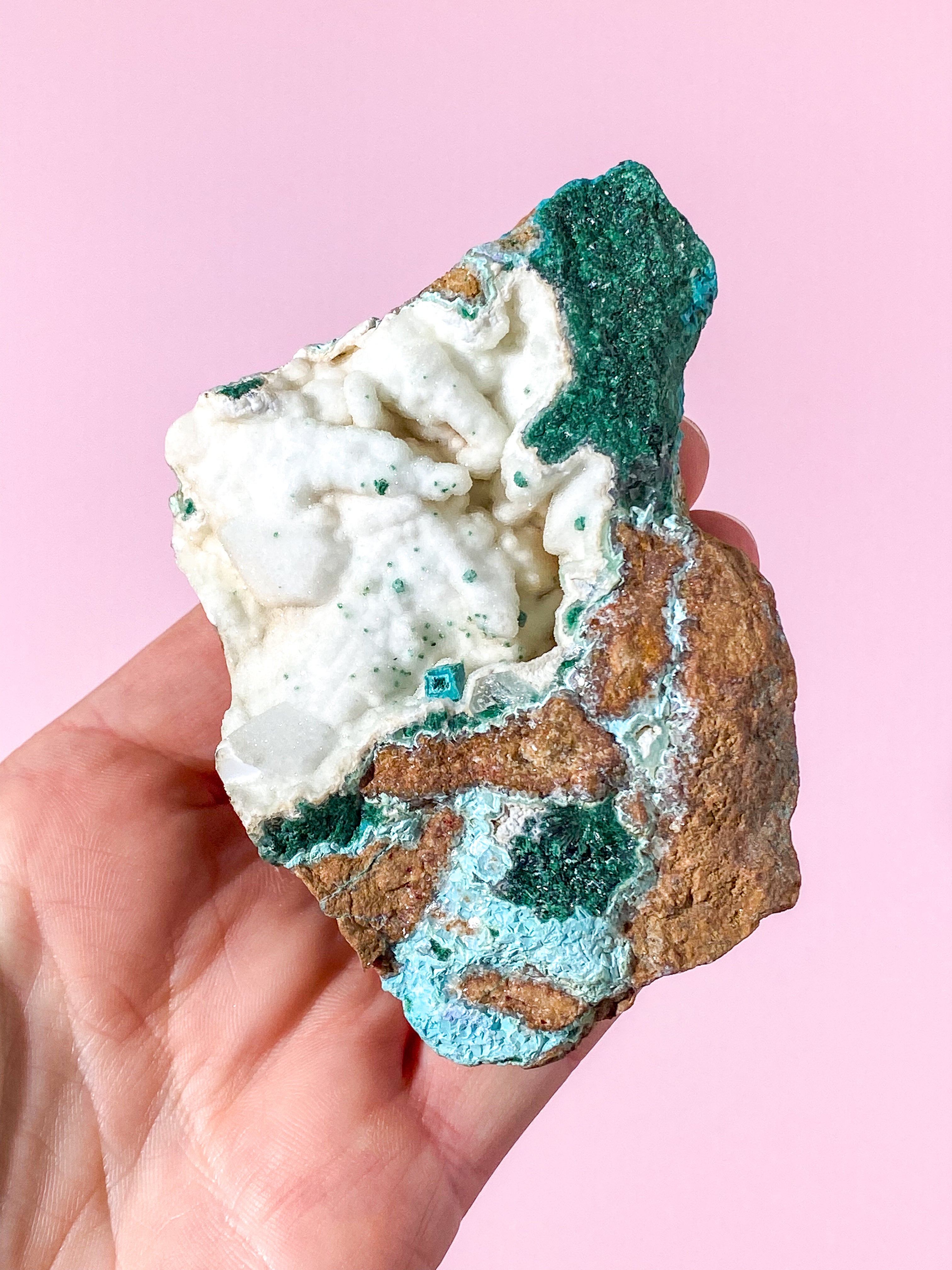 Druzy Hvid Smithsonit Klynge (Nr. 3)