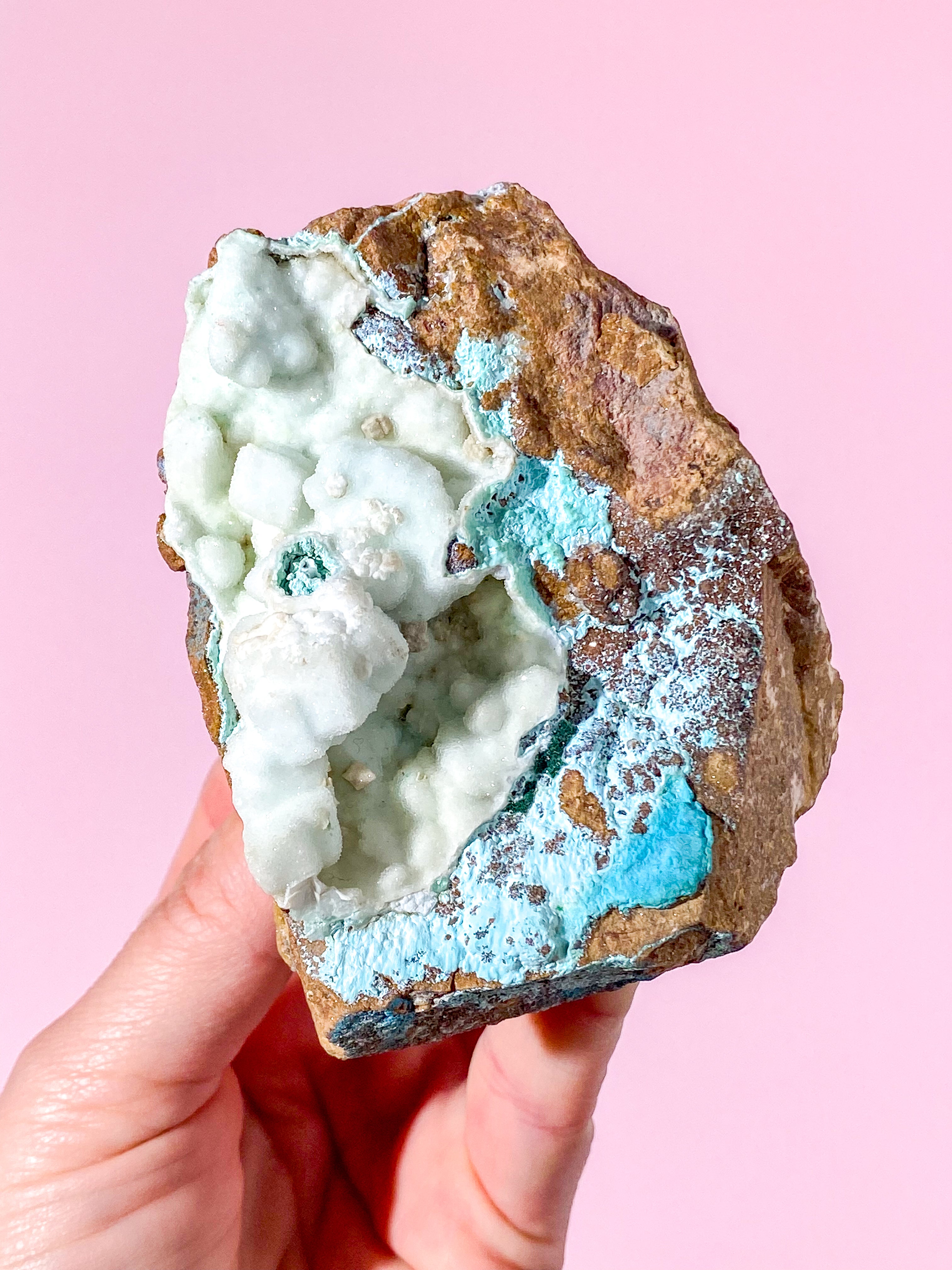 Druzy Hvid Smithsonit Klynge (Nr. 4)