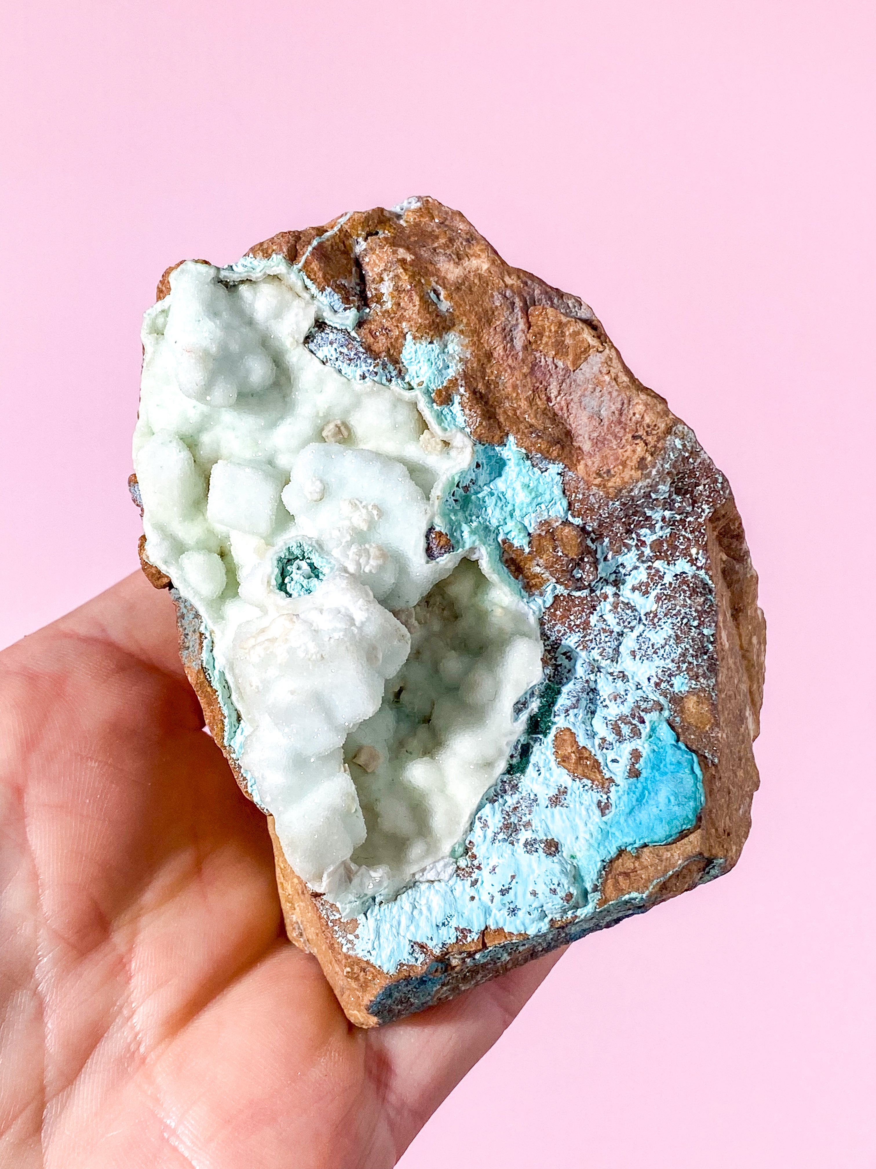 Druzy Hvid Smithsonit Klynge (Nr. 4)