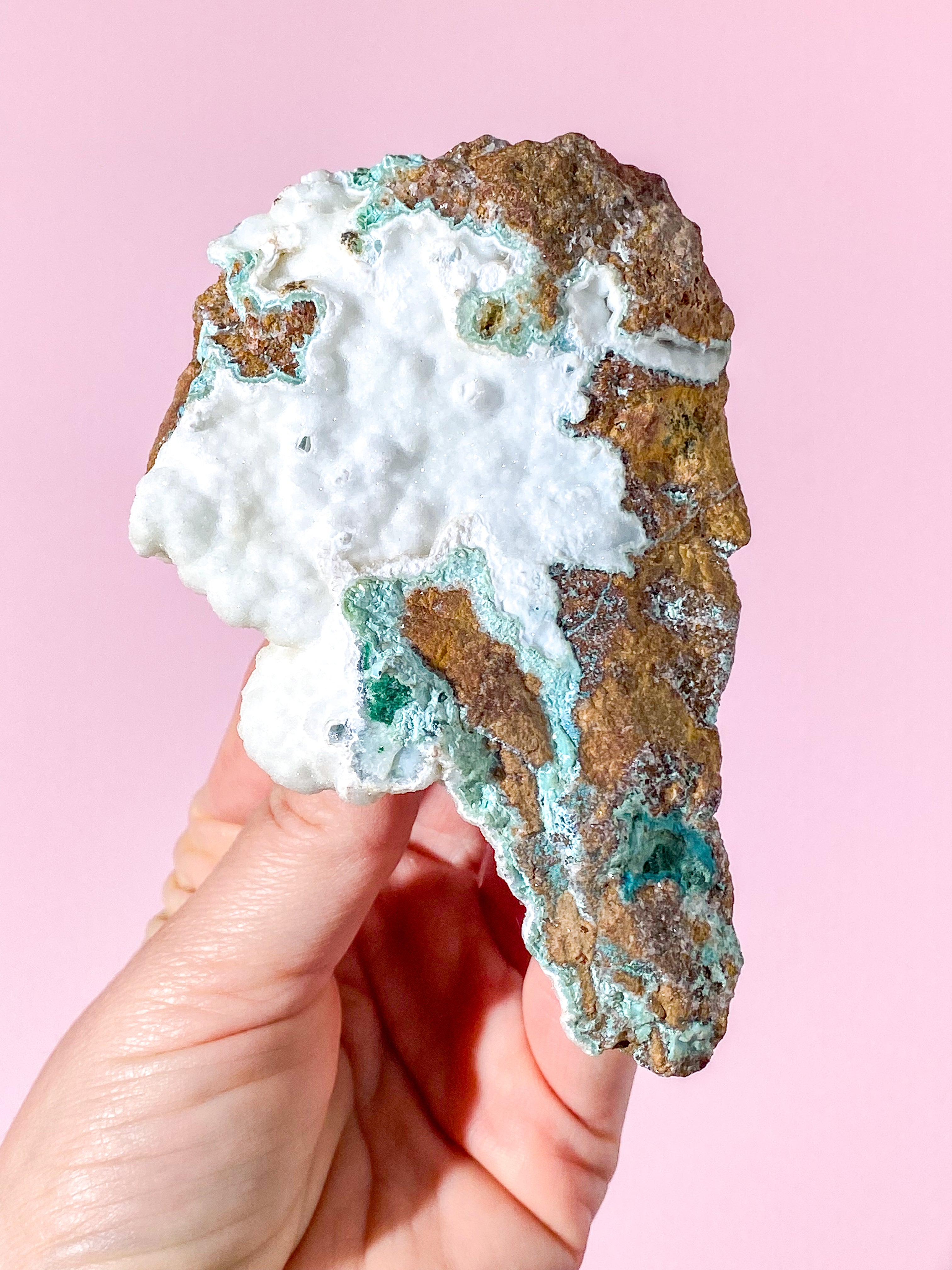 Druzy Hvid Smithsonit Klynge (Nr. 7)