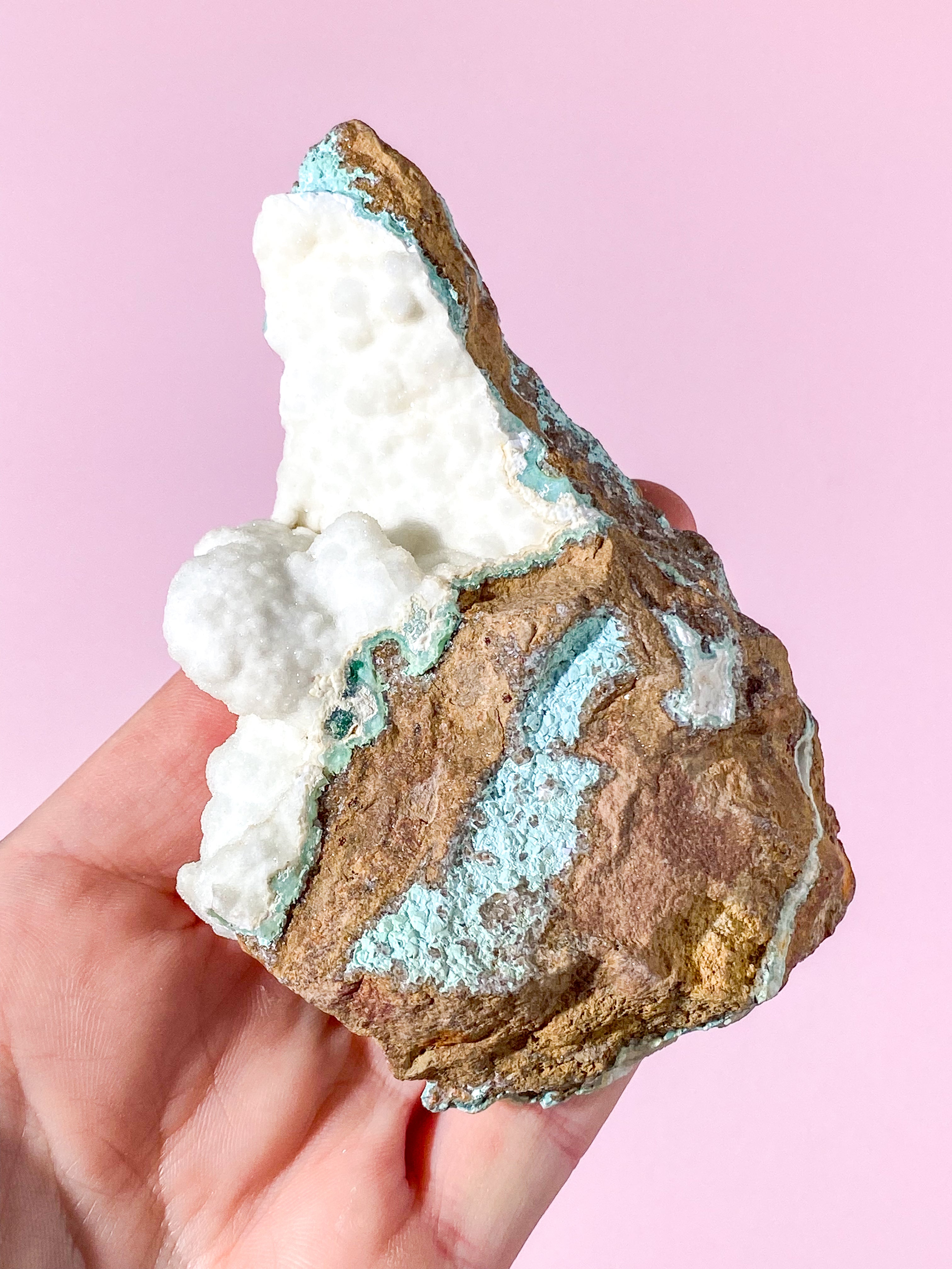 Druzy Hvid Smithsonit Klynge (Nr. 7)