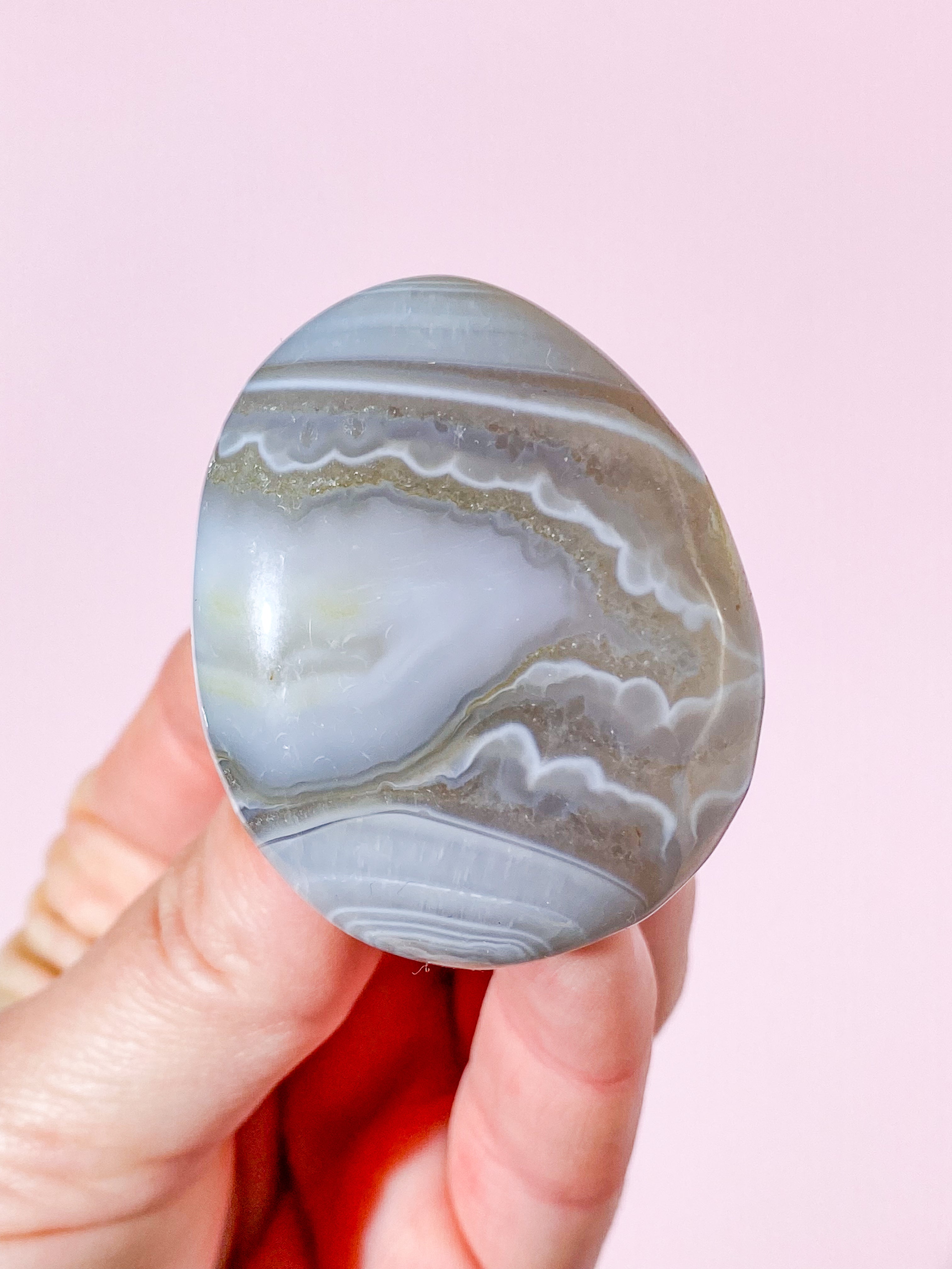 Naturlig Agat Palmsten (Nr. 4)