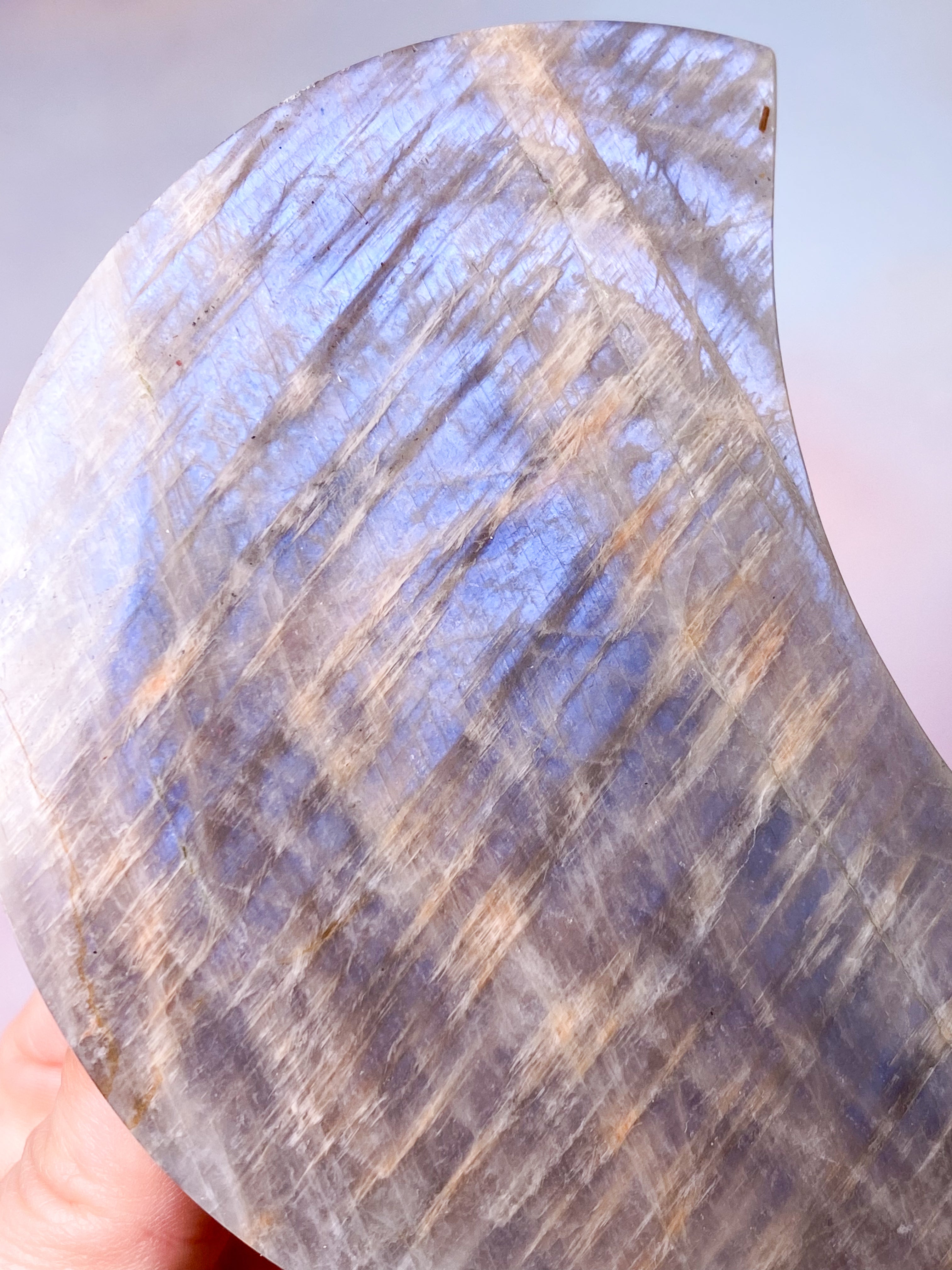 White Rainbow Moonstone Sphere (No. 1)