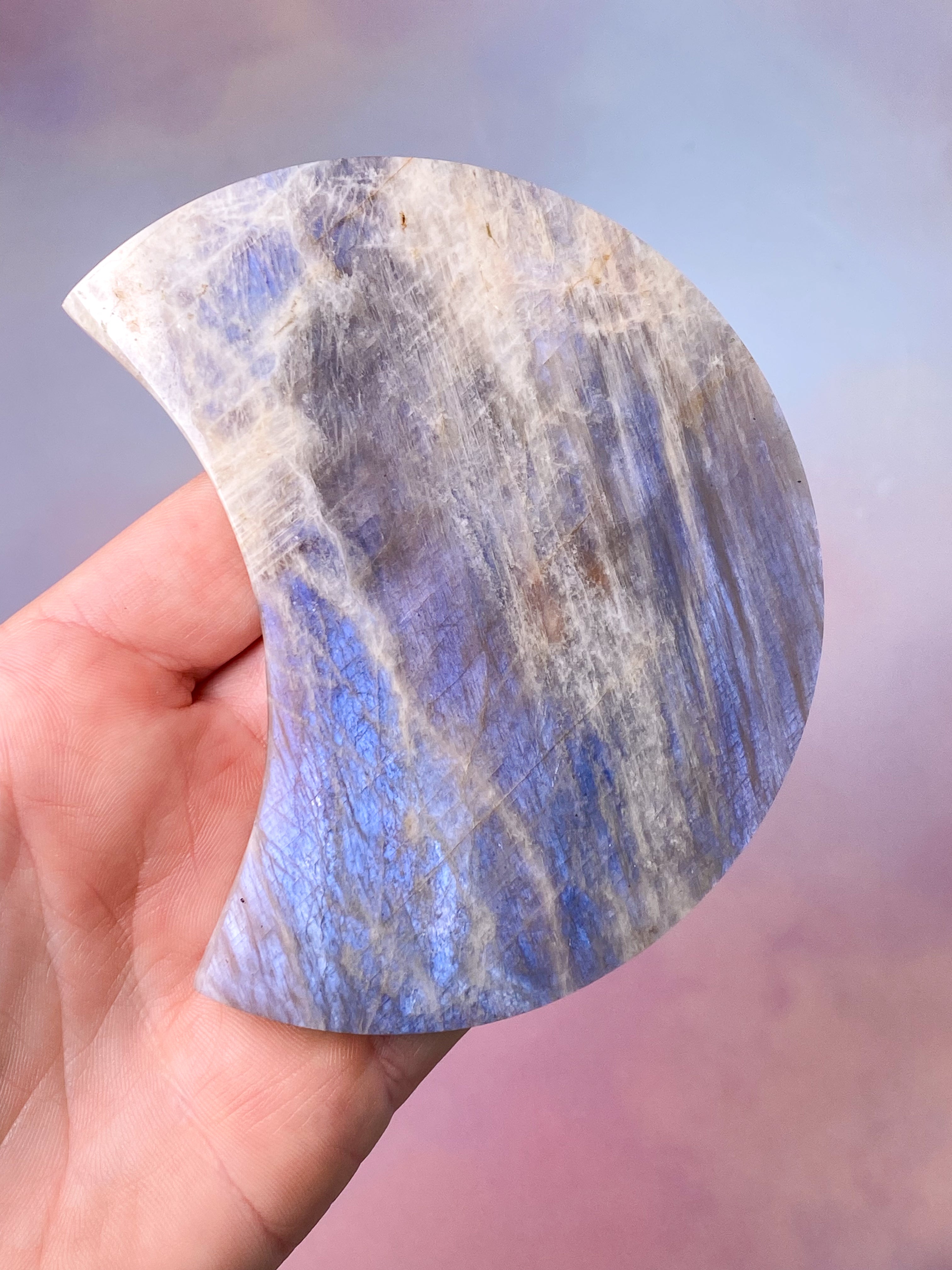 White Rainbow Moonstone Sphere (No. 1)