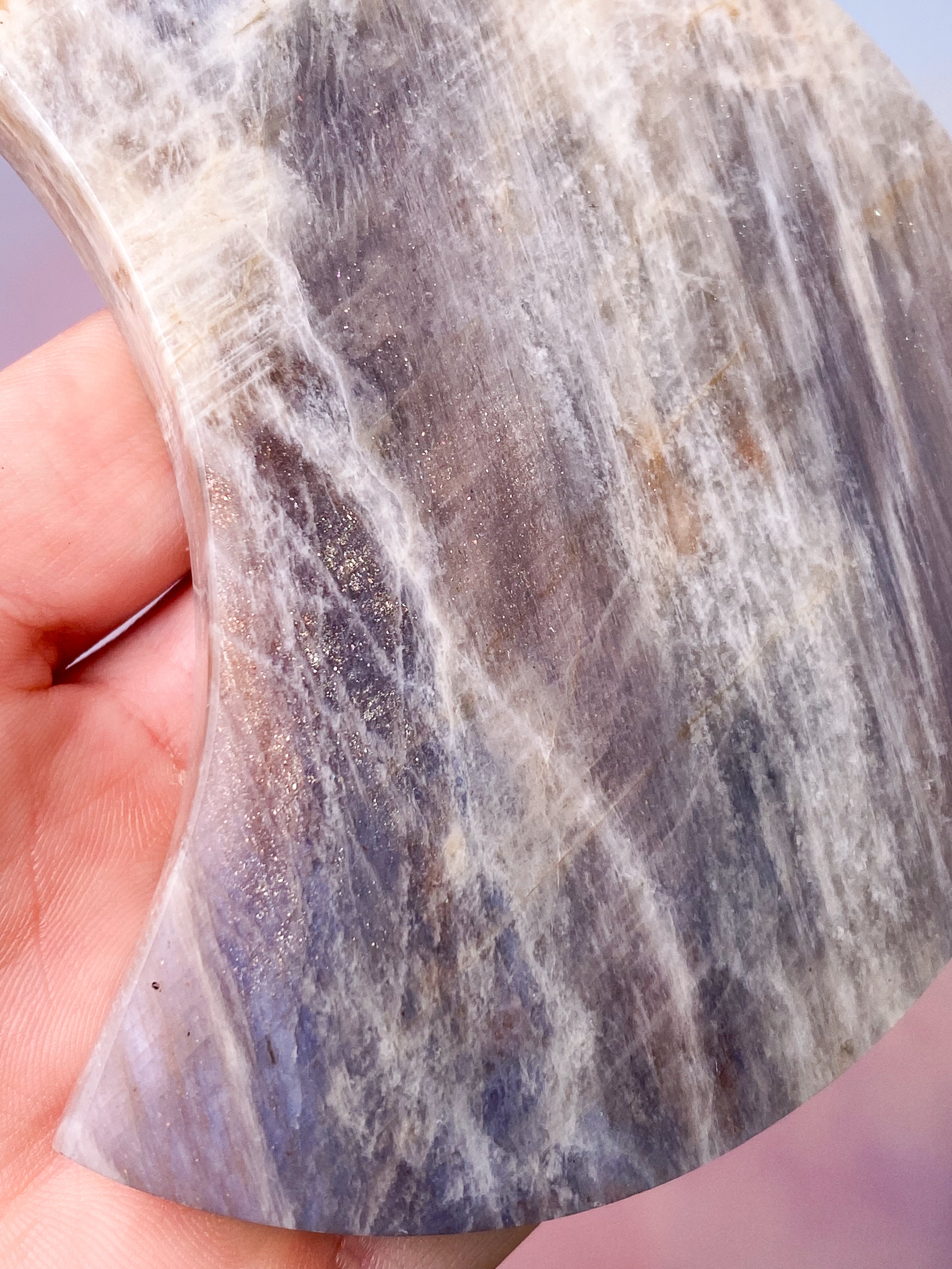 White Rainbow Moonstone Sphere (No. 1)