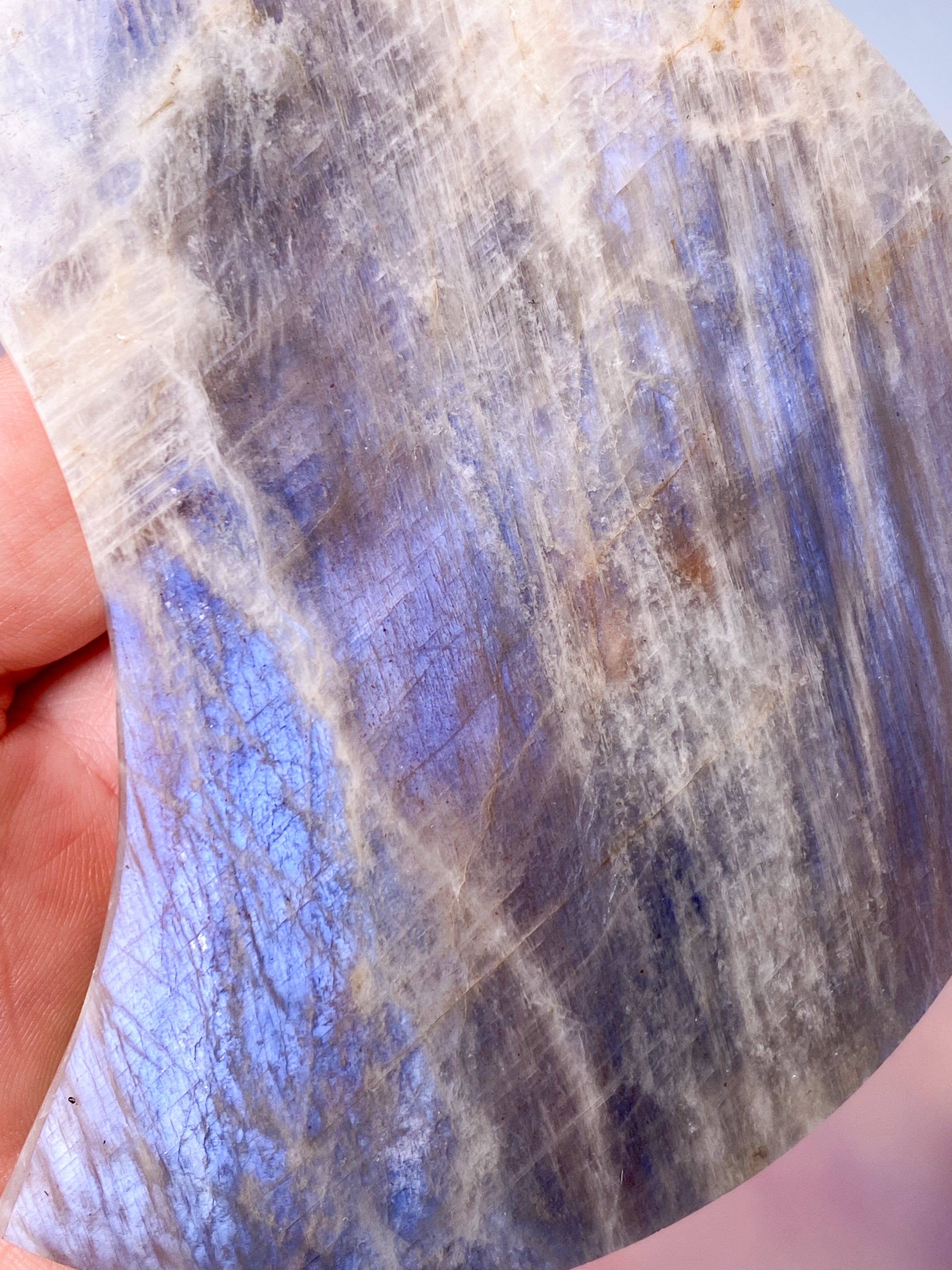 White Rainbow Moonstone Sphere (No. 1)