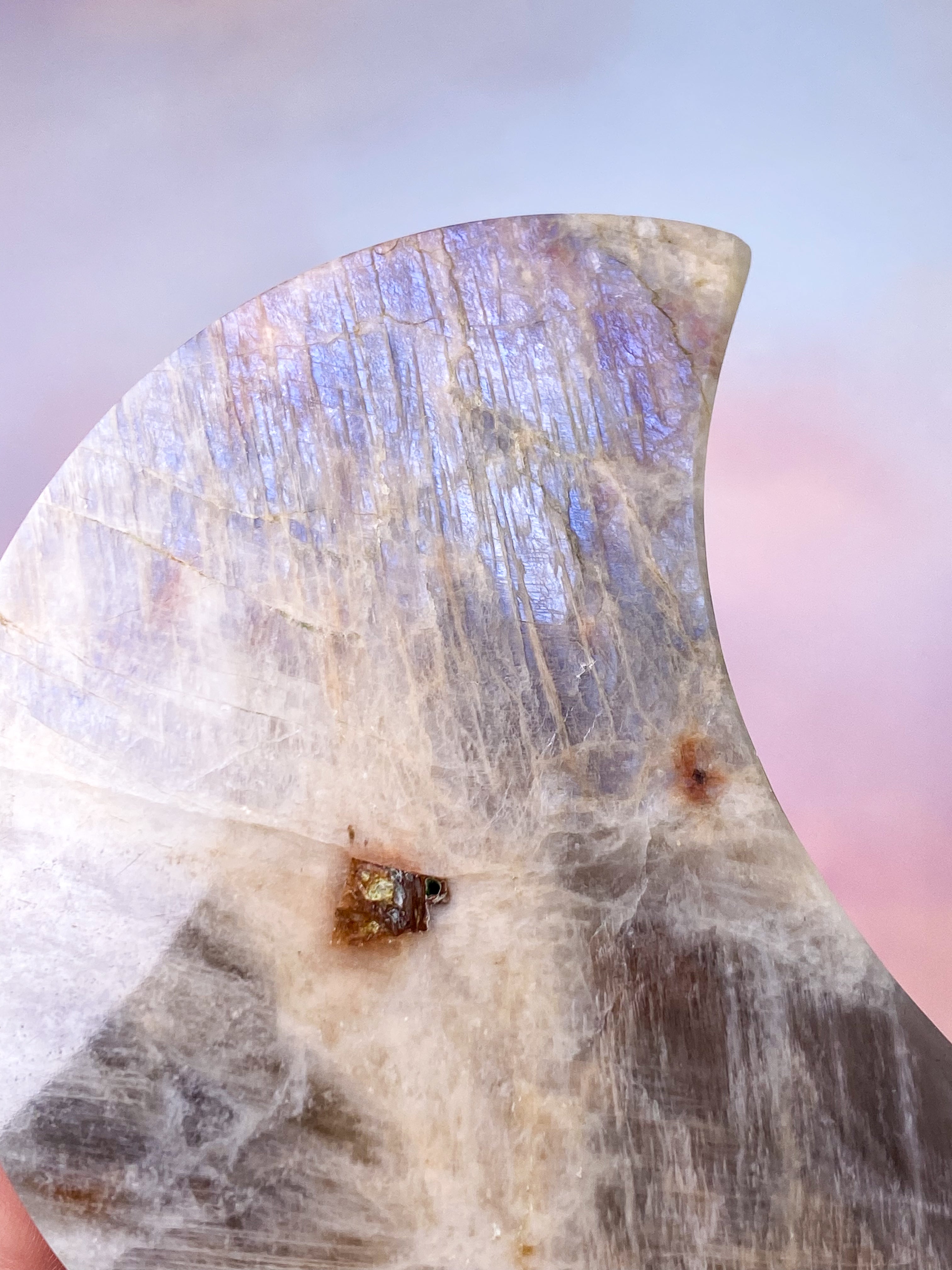 White Rainbow Moonstone Sphere (No. 1)