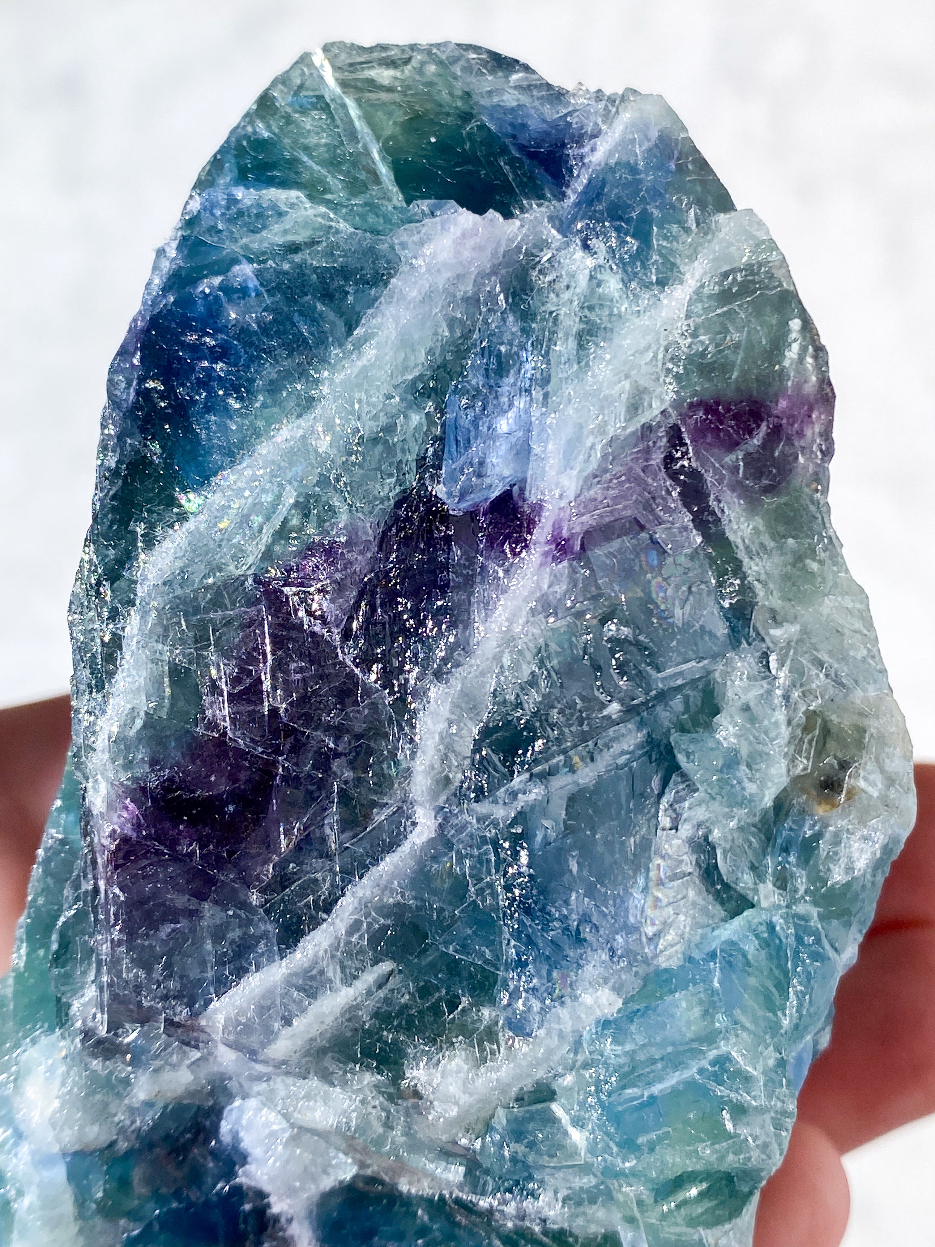Regnbue Fluorit Rå (Nr. 28)