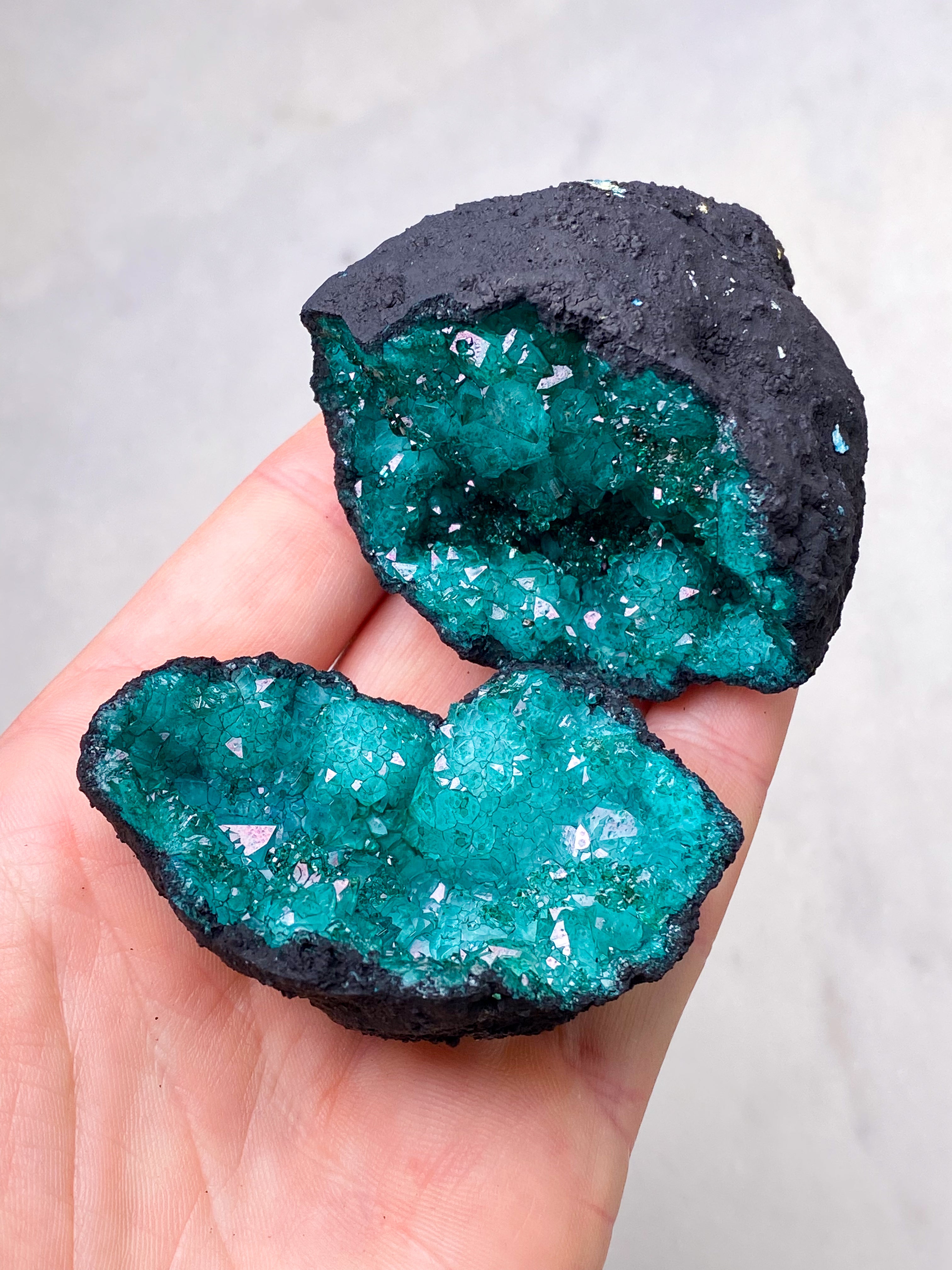Grøm Kvarts Geode (Farvet)