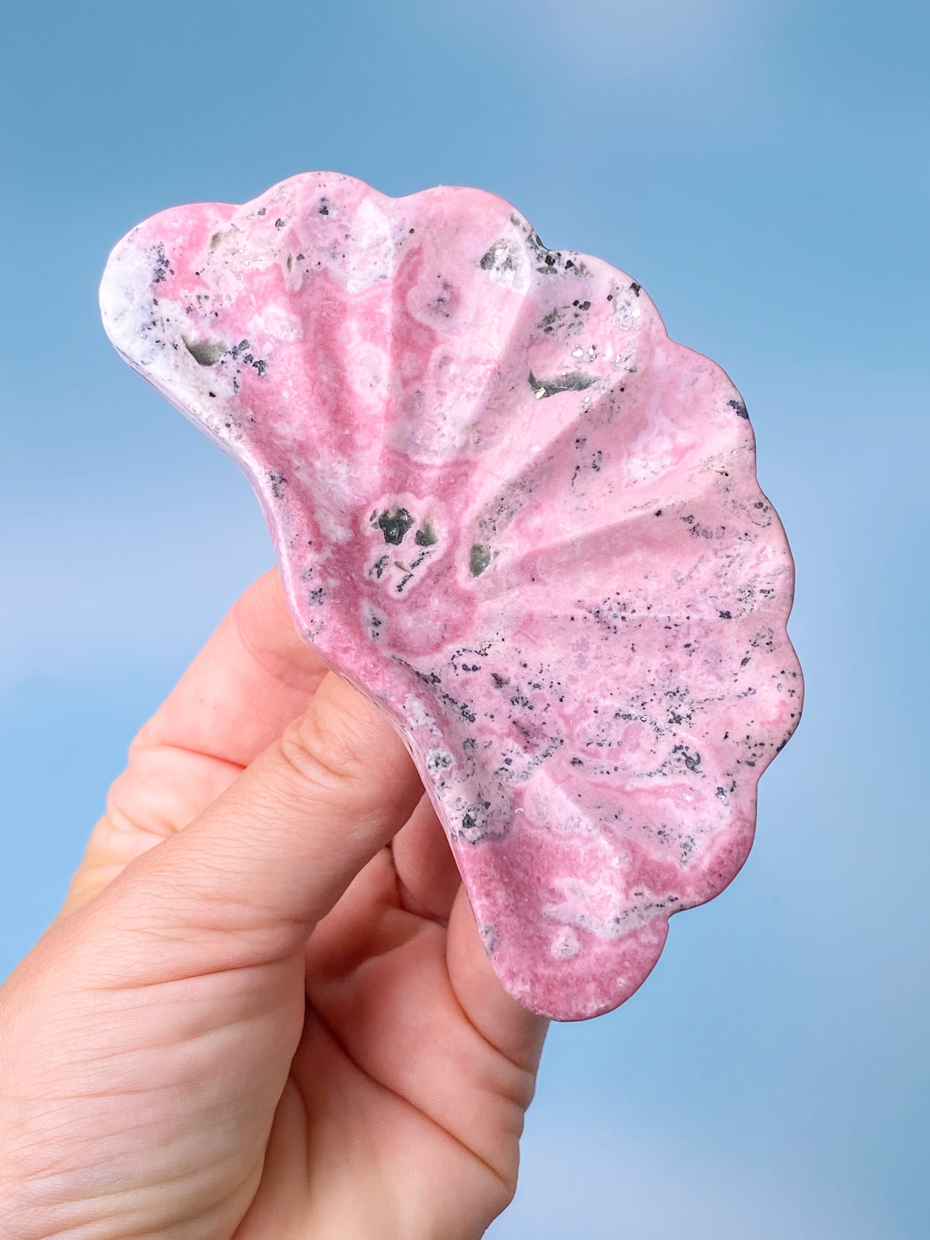 Rhodochrosit Muslinge skål (Nr. 9)