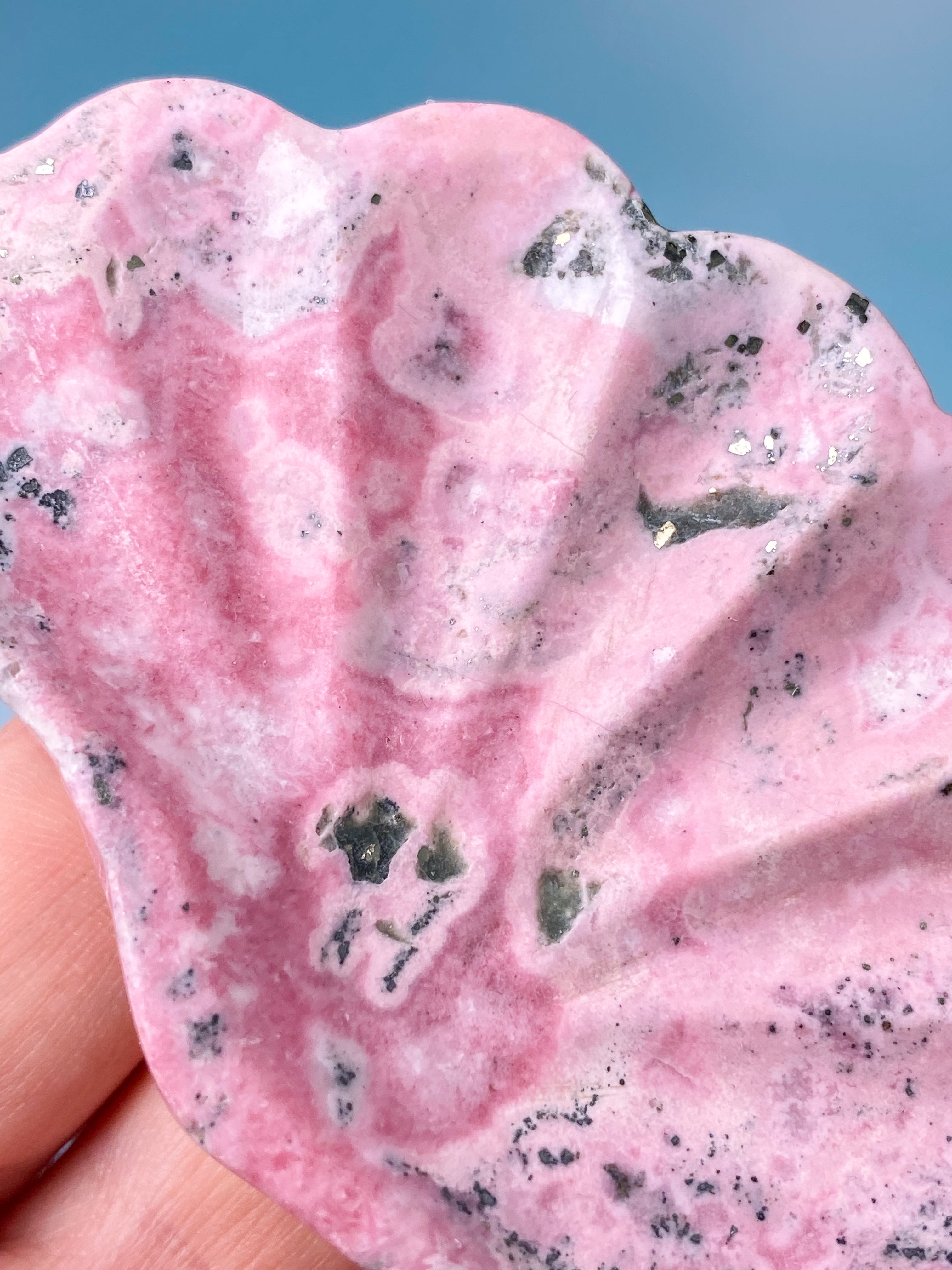 Rhodochrosit Muslinge skål (Nr. 9)