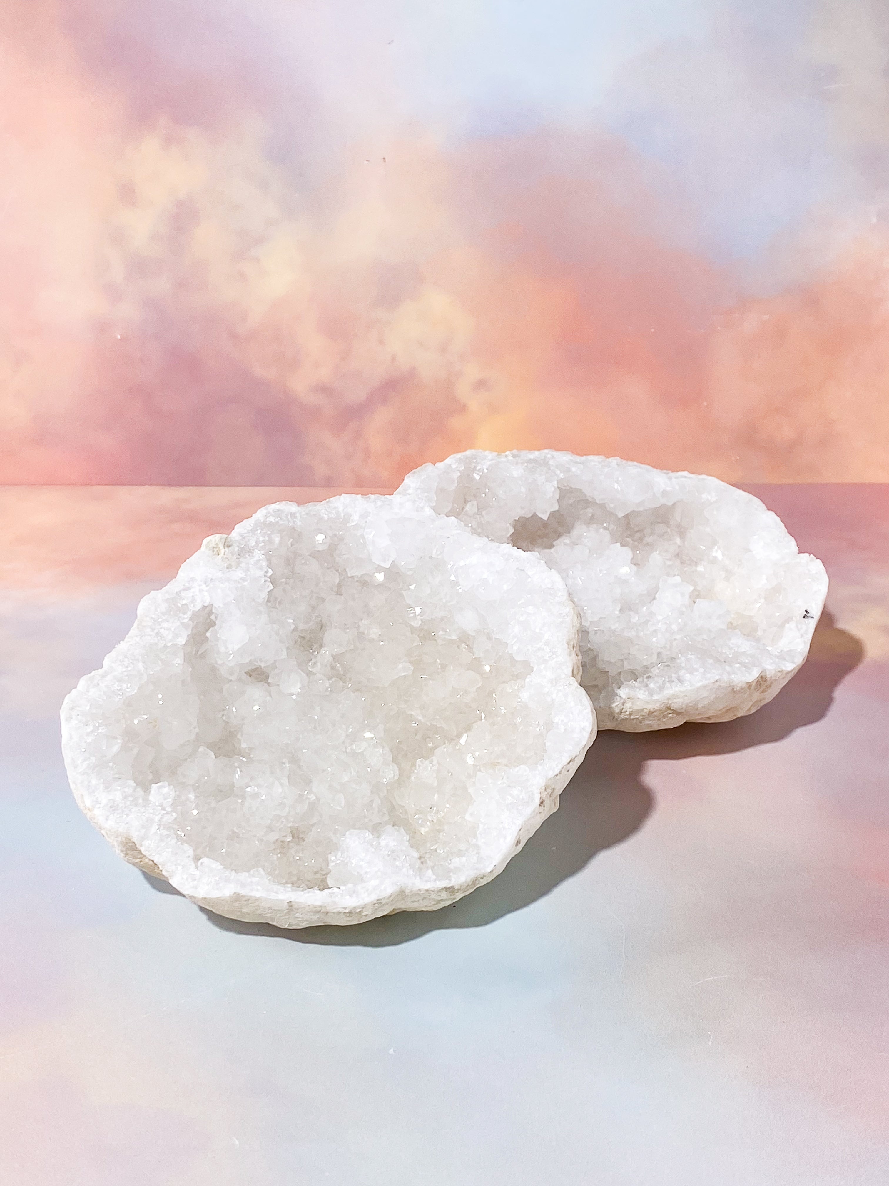XL Bjergkrystal Geode Sæt - 2,1 kg (Nr. 2)