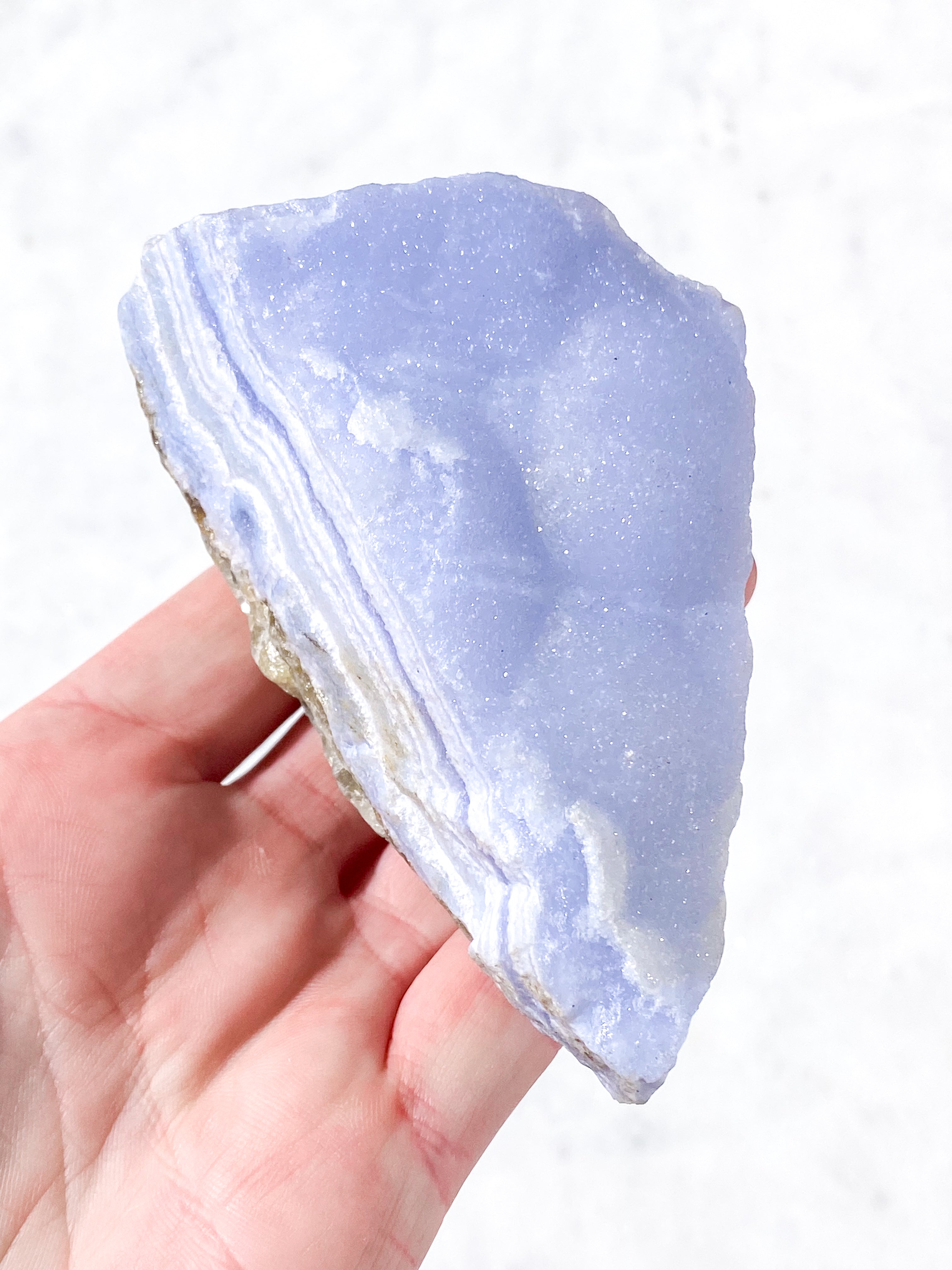 Druzy Rå Blonde Agat Fra Namibia (Nr. 1) Sjælden