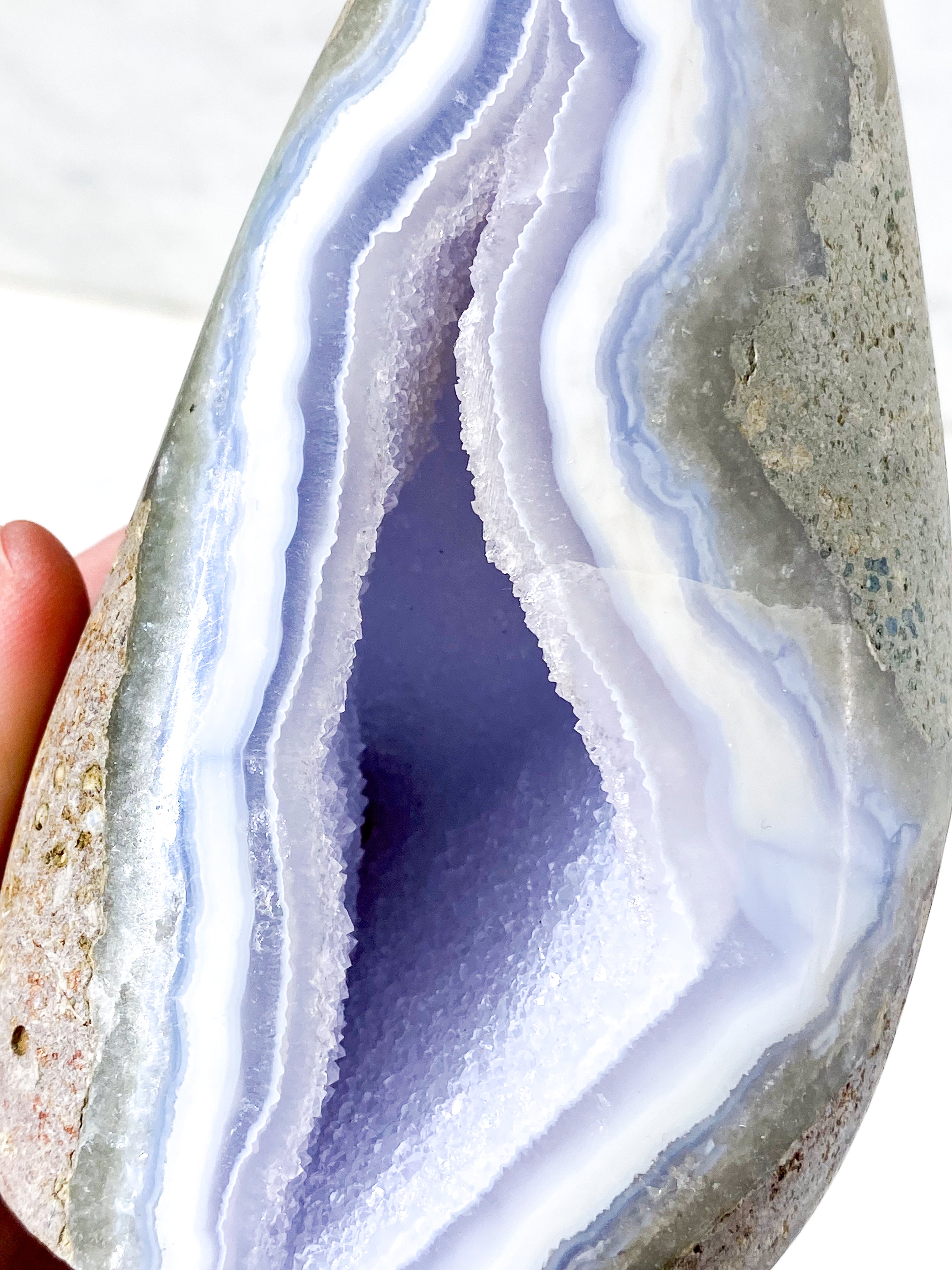 Druzy Blonde Agat Stående (Nr. 1)
