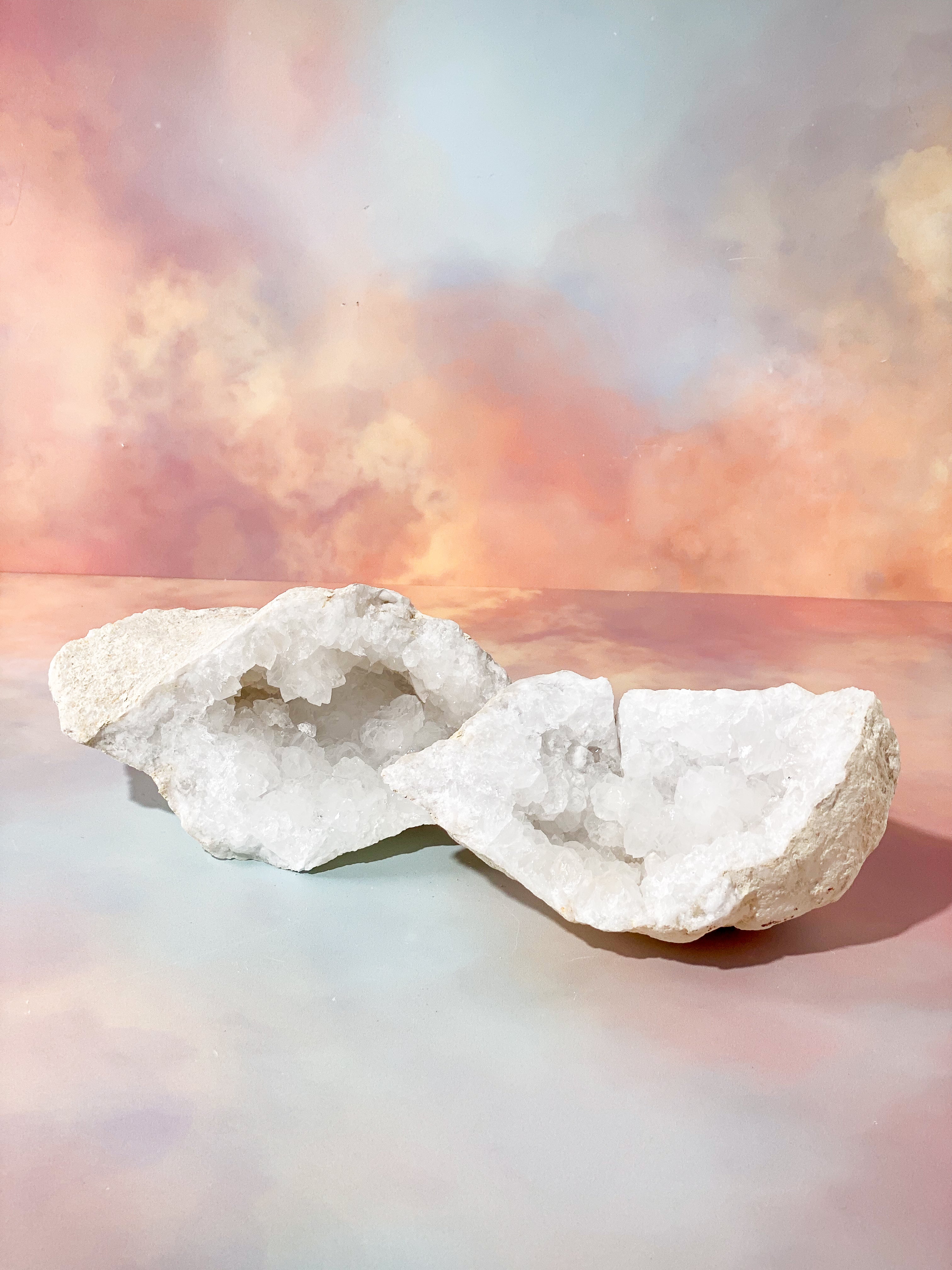 XL Bjergkrystal Geode Sæt - 3,4 kg (Nr. 19)