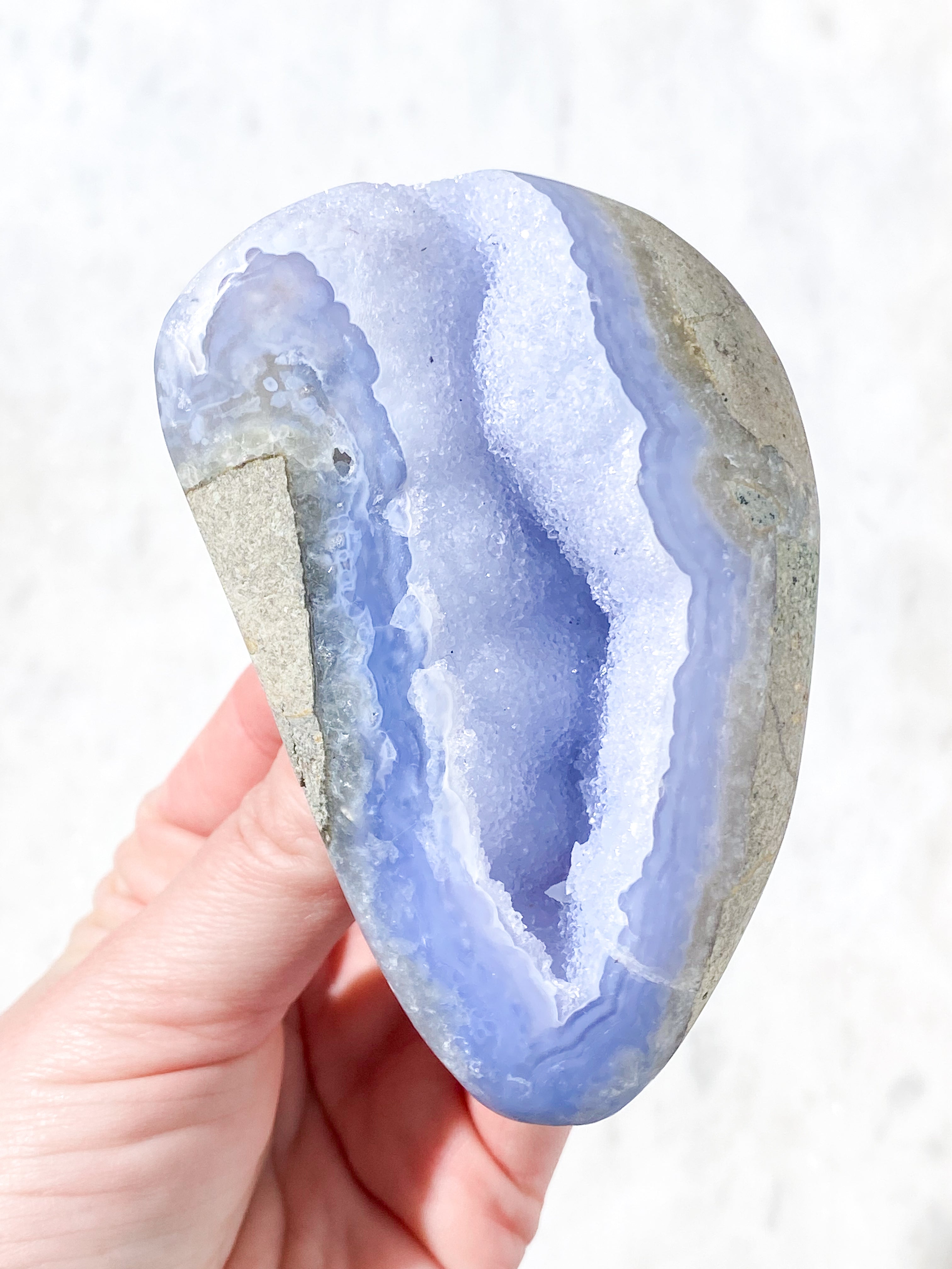 Druzy Poleret Blonde Agat (Nr. 8)