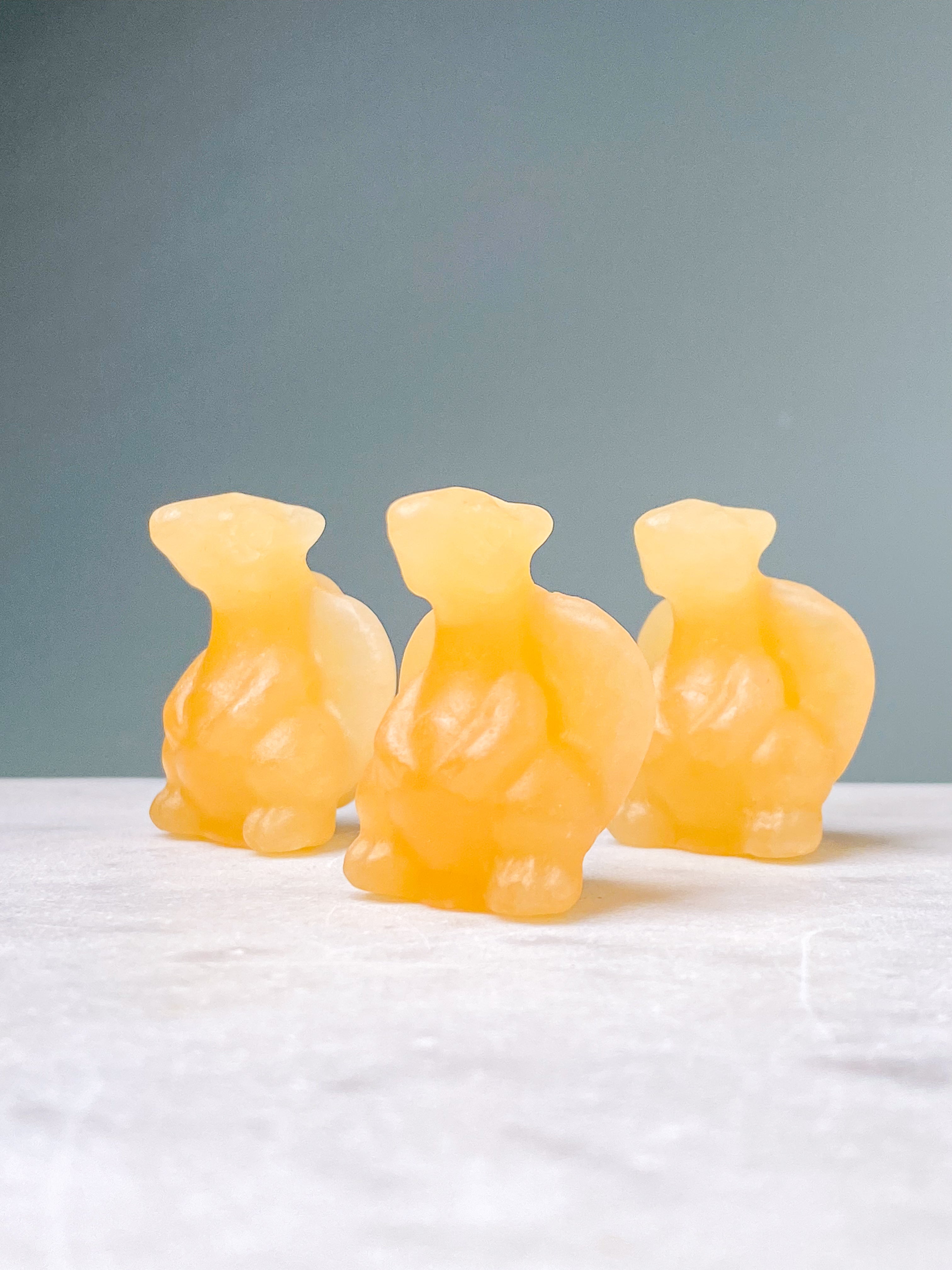 Orange Calcite Pumpkin w. Ribbon