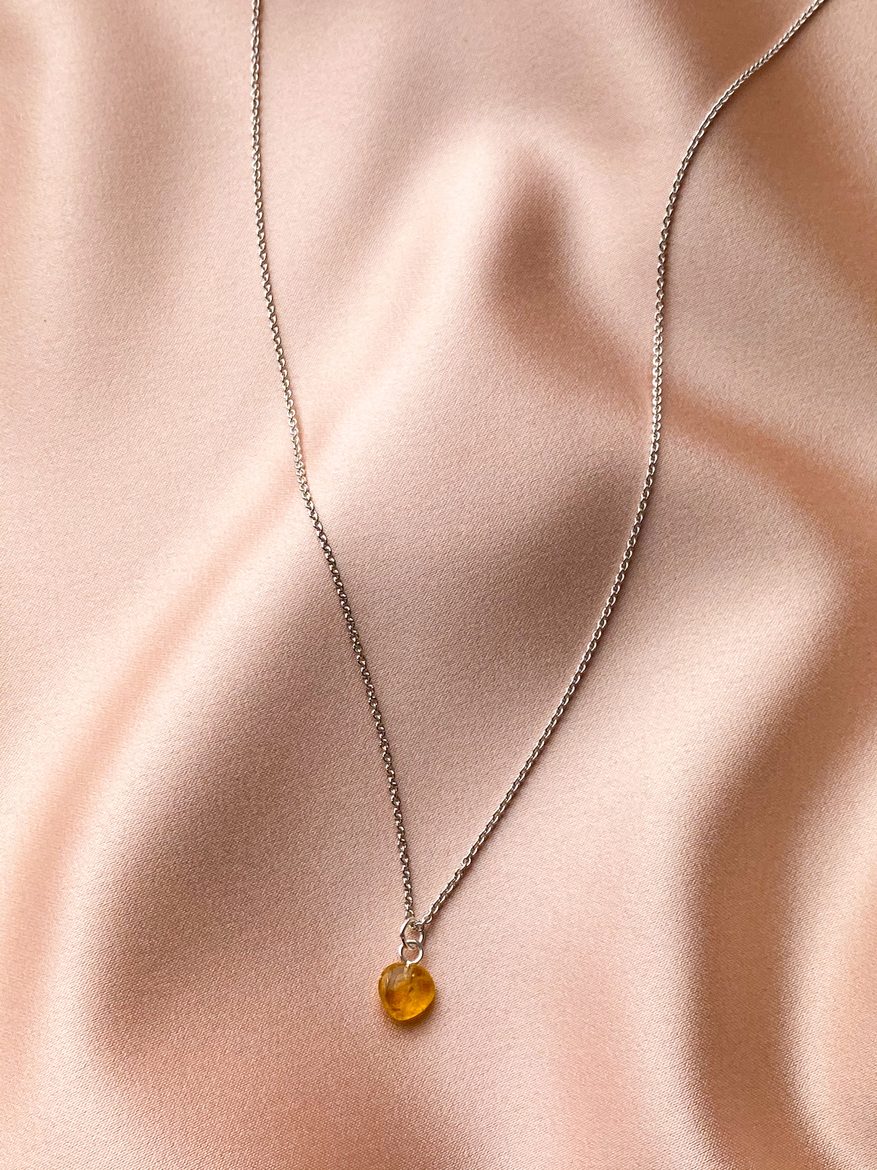 Citrin - Petite Heart - Guld