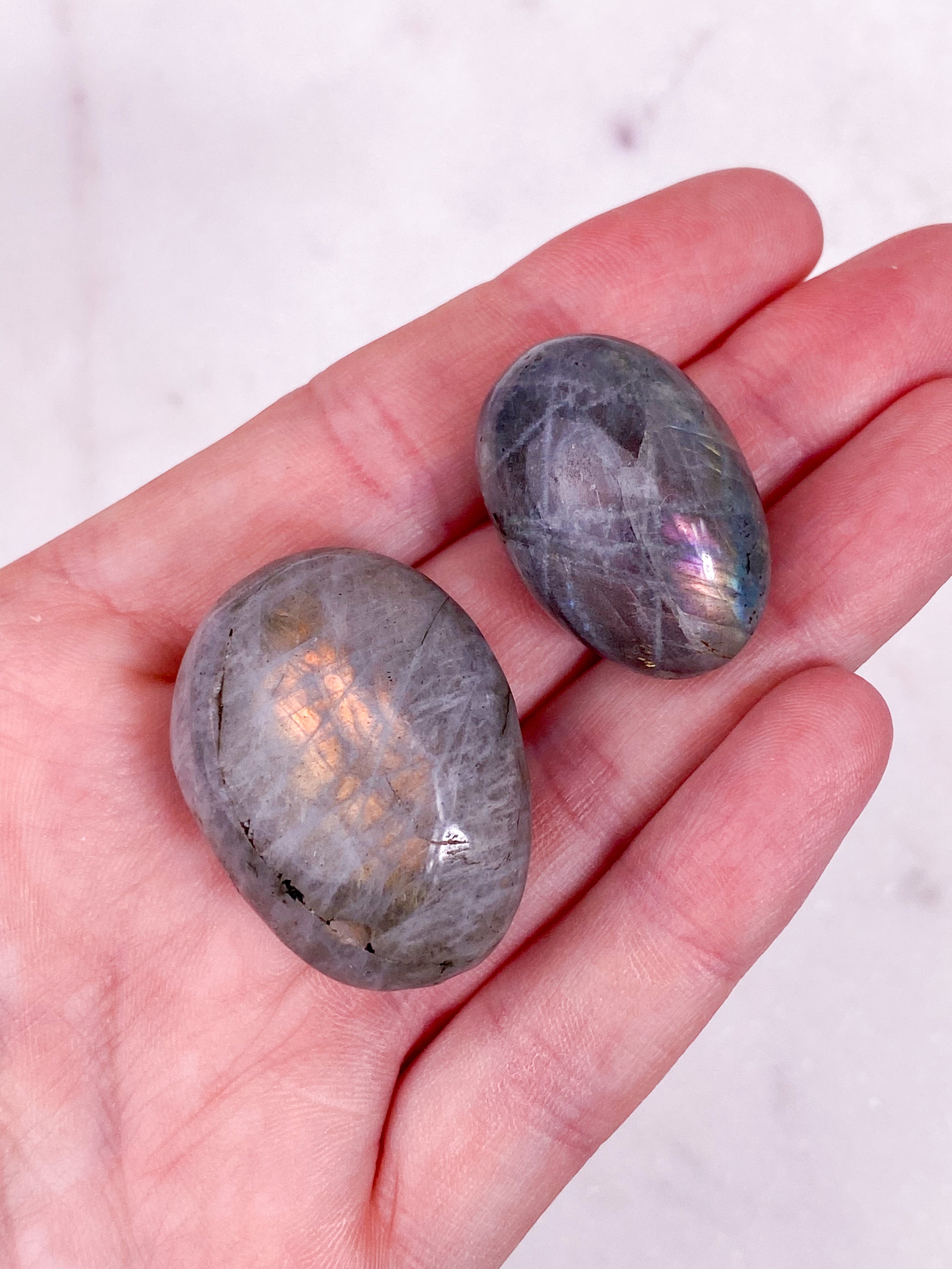 Guld labradorite hjärta