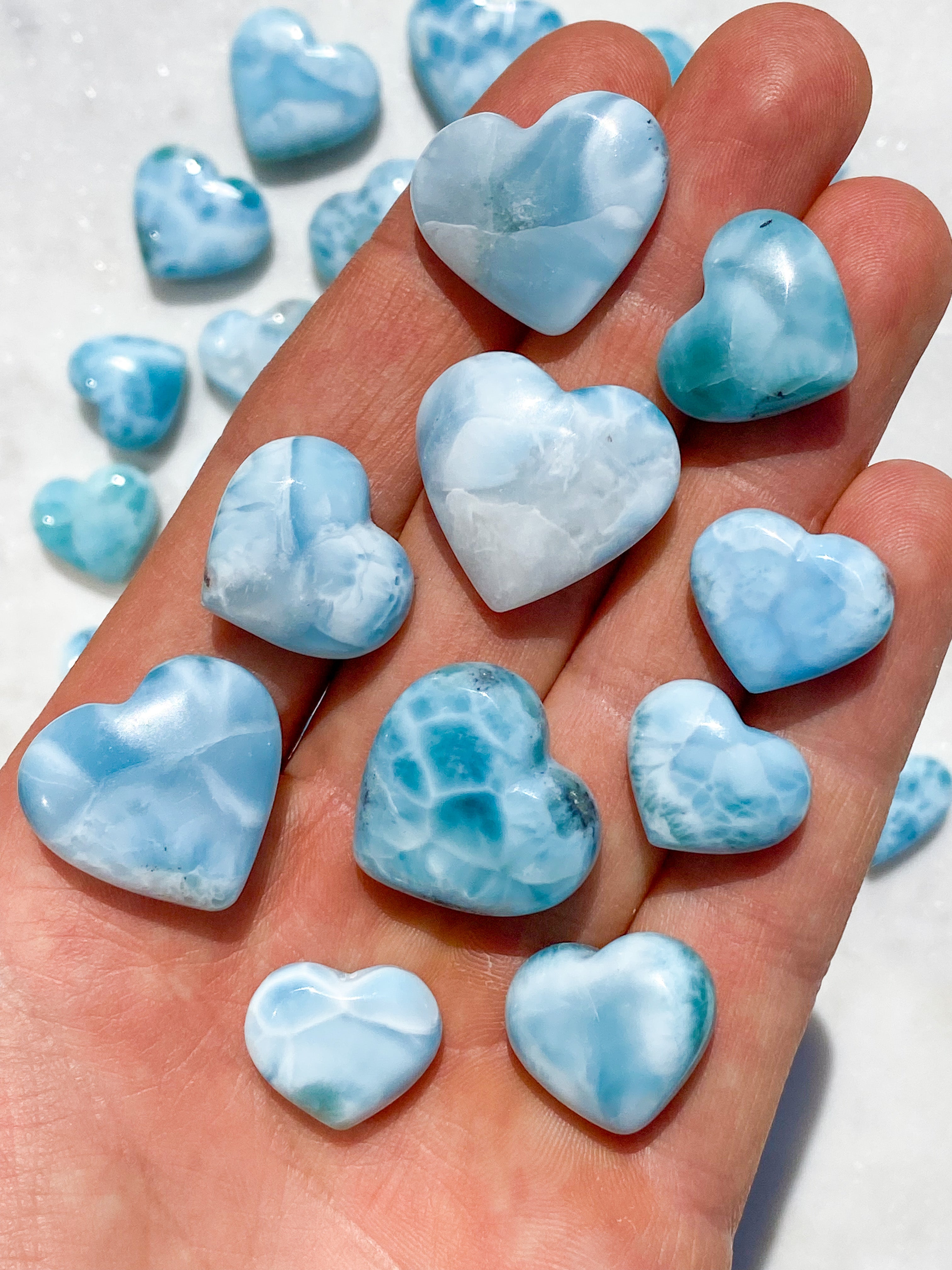 Larimar Hjerte - Eksklusiv Kvalitet