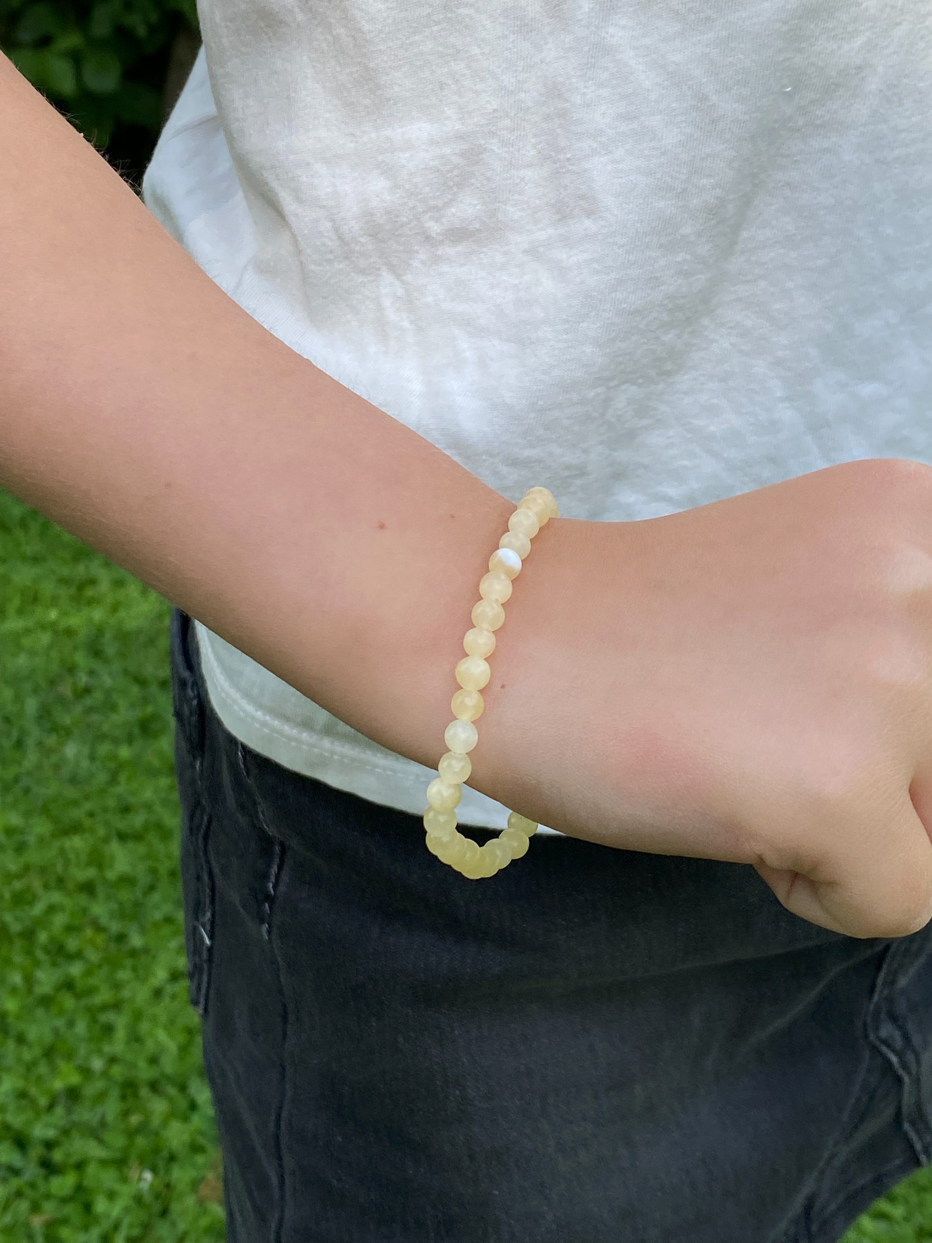 Orange Calcit Armbånd (Børn)