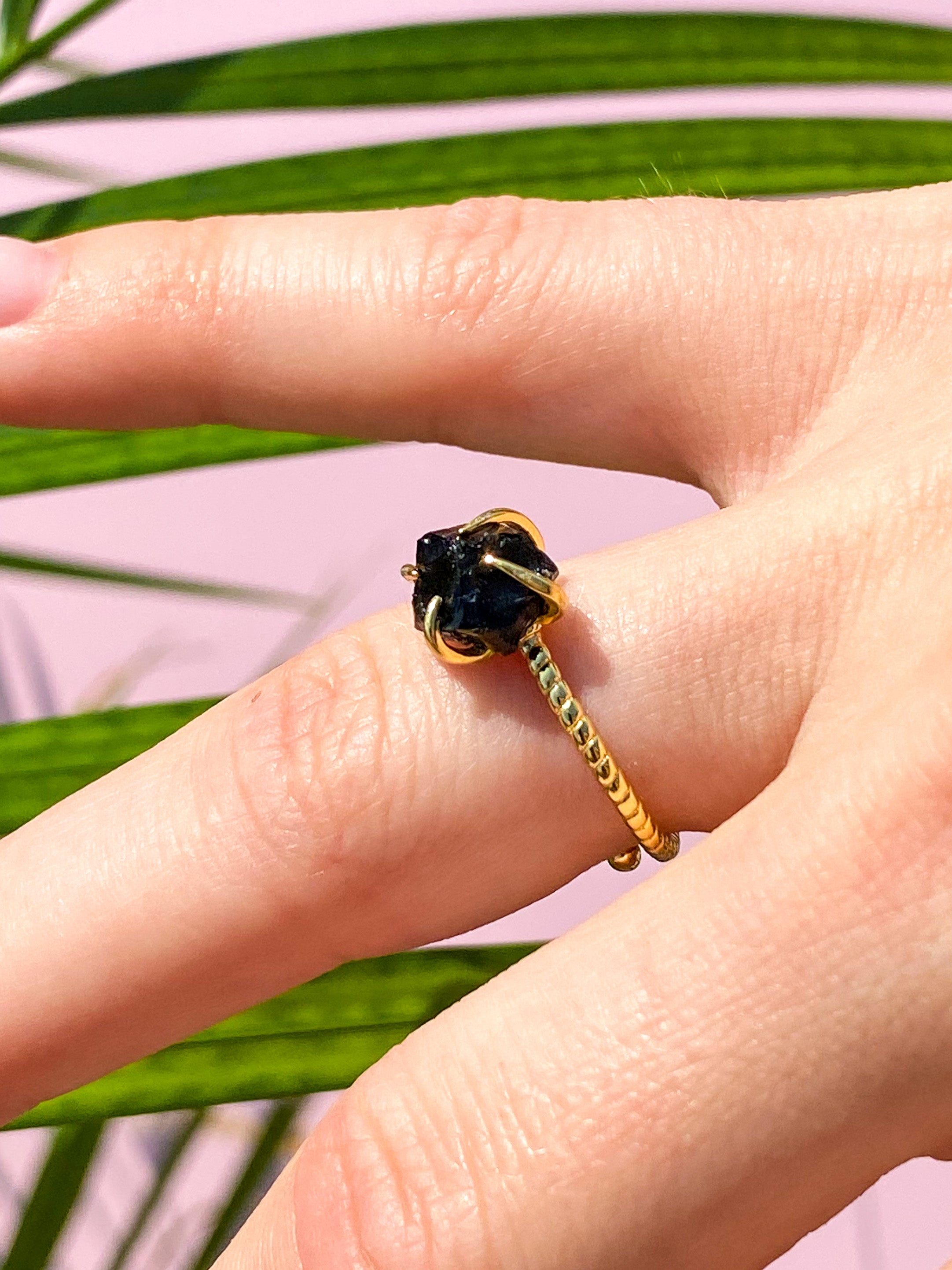 Raw Crystal Ring - Gold Plated