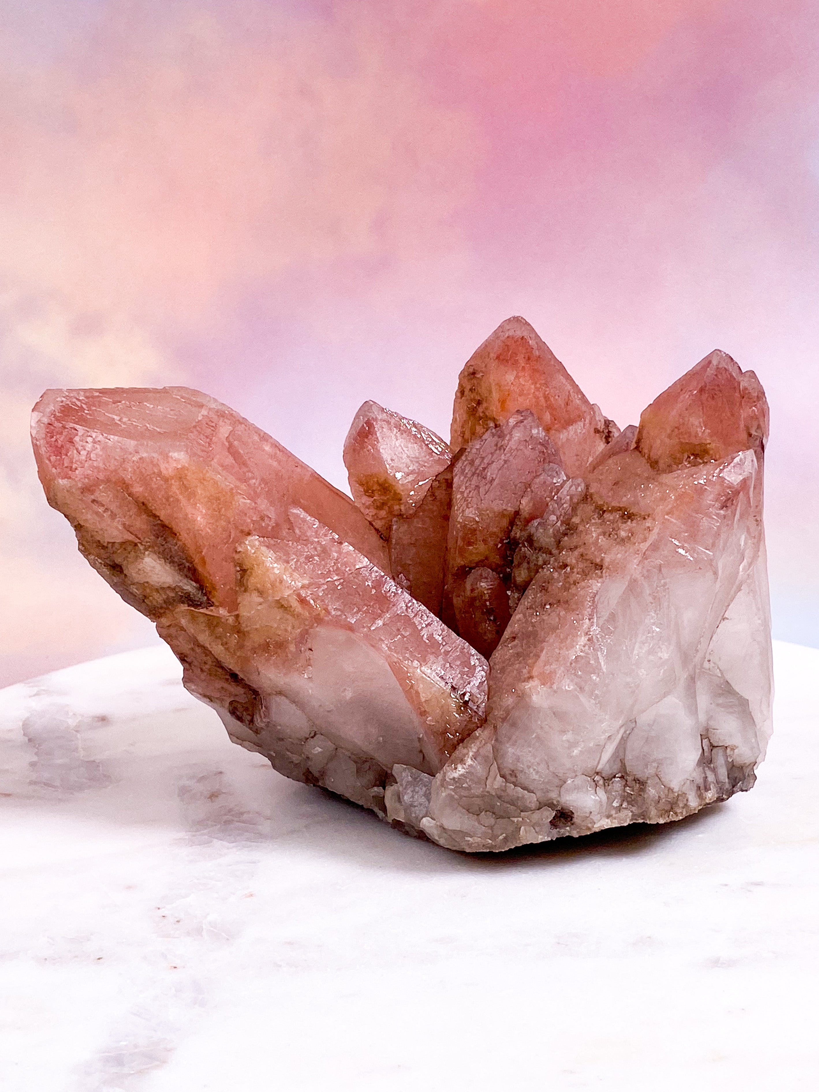Pink Lemuria Kvarts Klynge (Nr. 11)