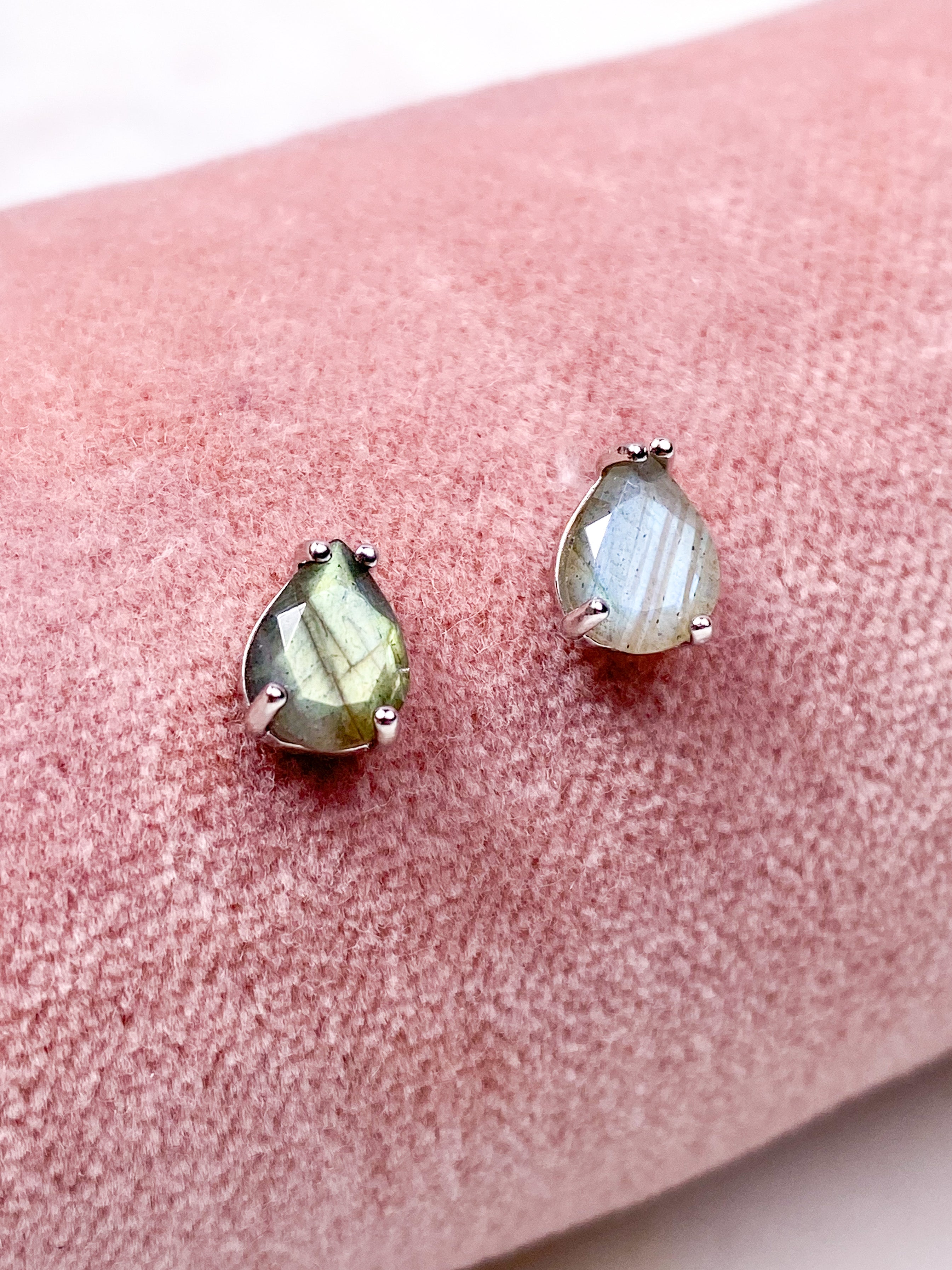 Akvamarin - Petite Heart - Guld