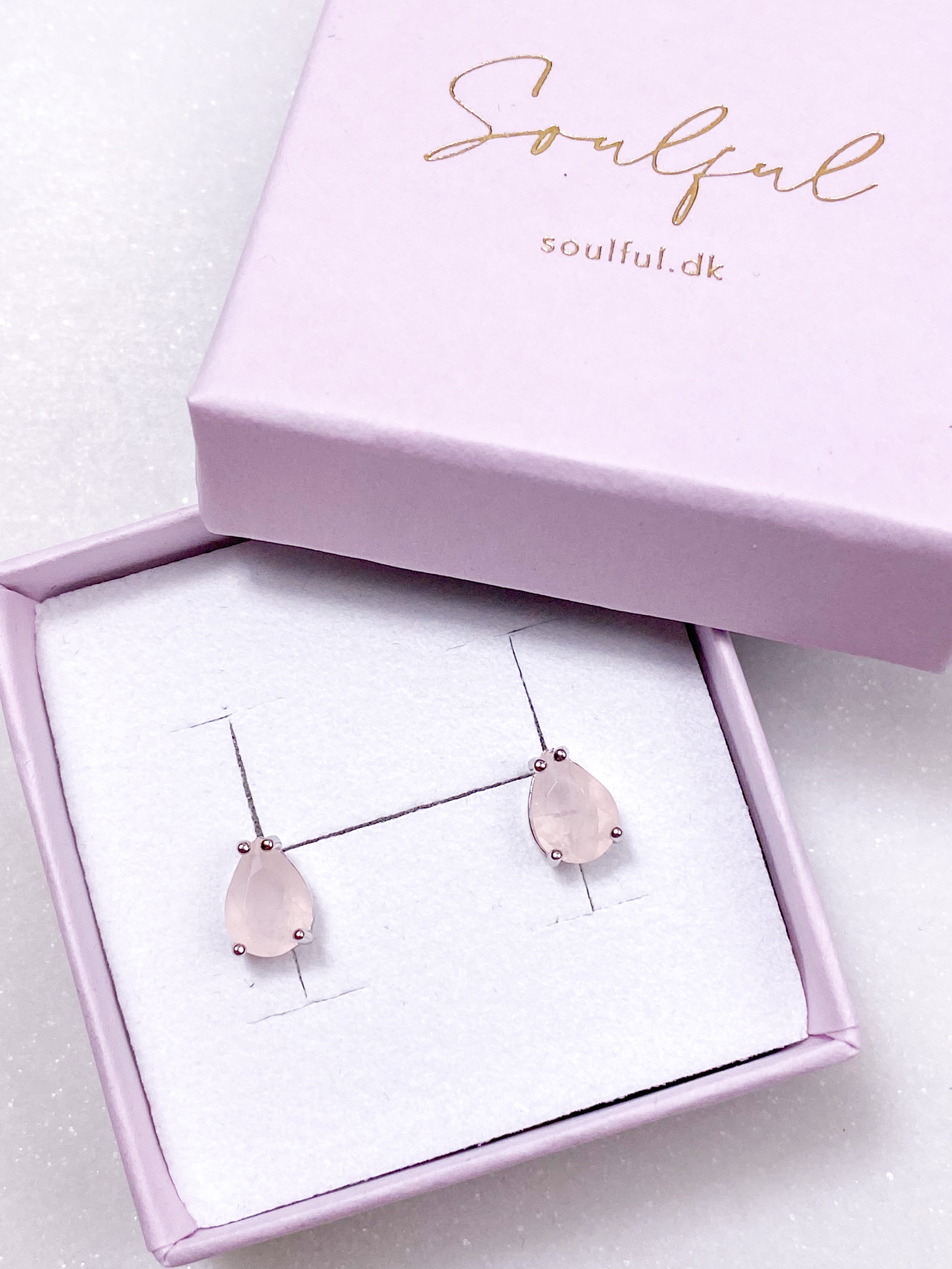 Rosakvart Drops Ørestikker