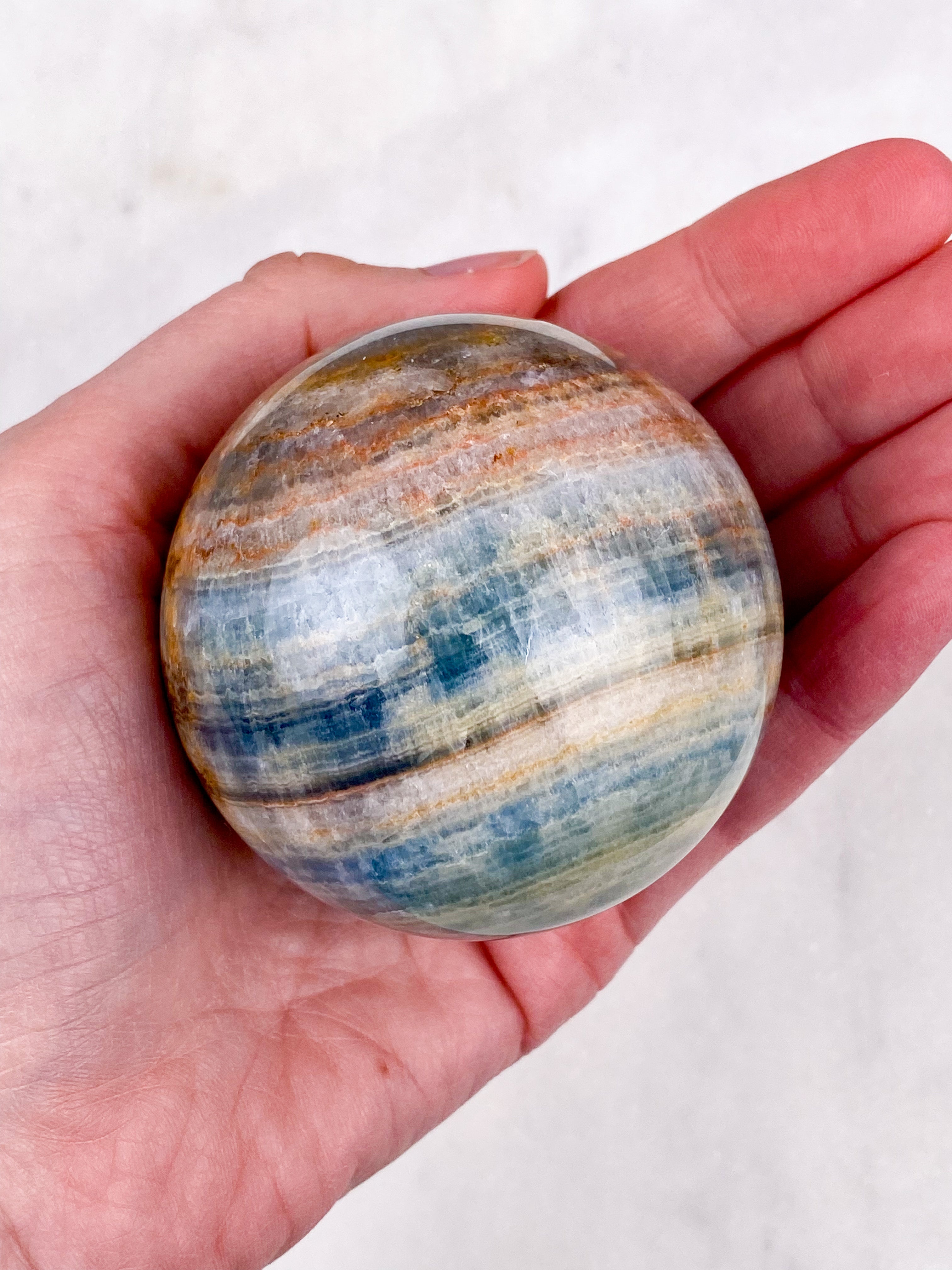 Blå Onyx Kugle (Nr. 5)