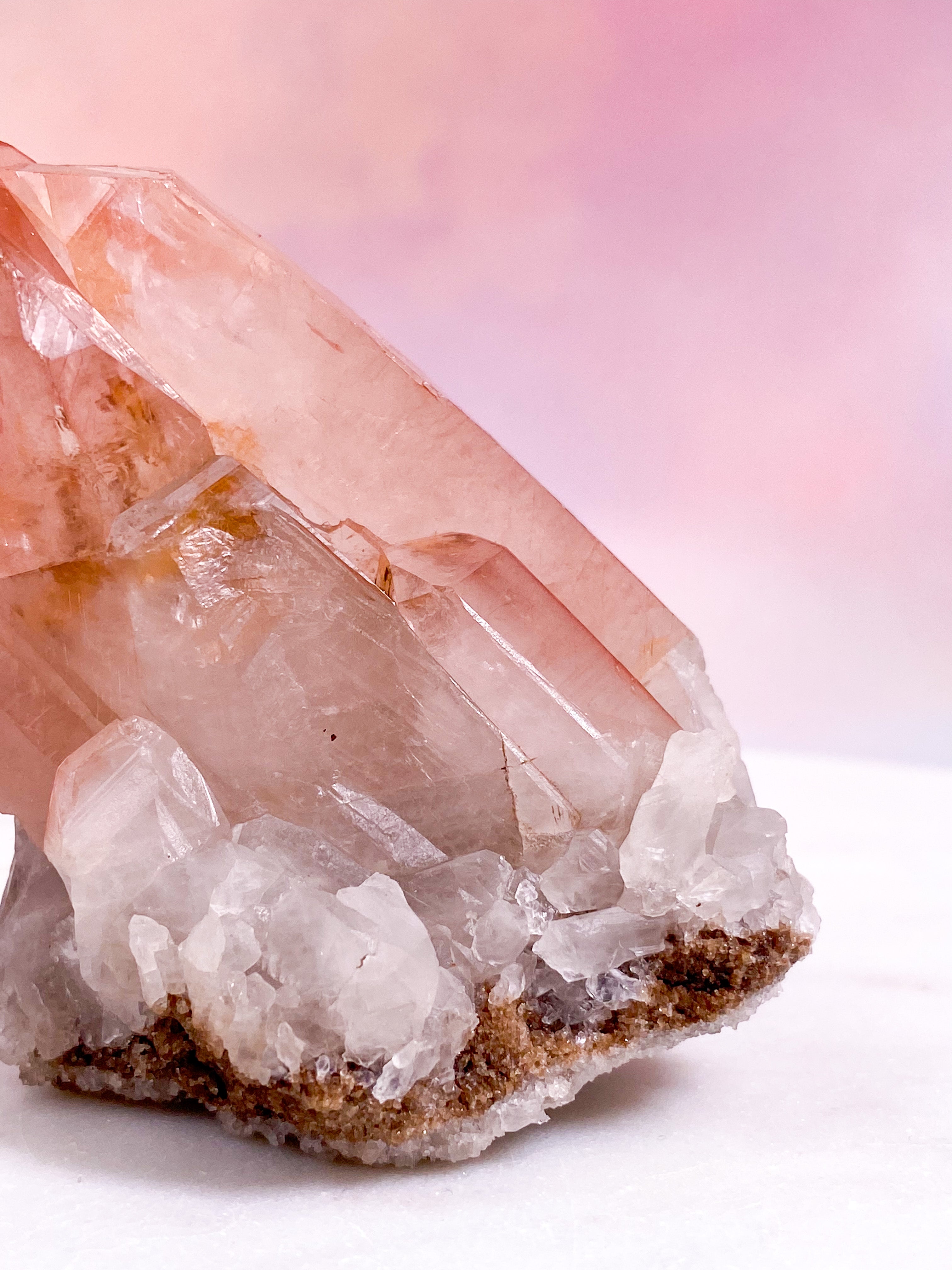Pink Lemuria Kvarts Klynge (Nr. 8)