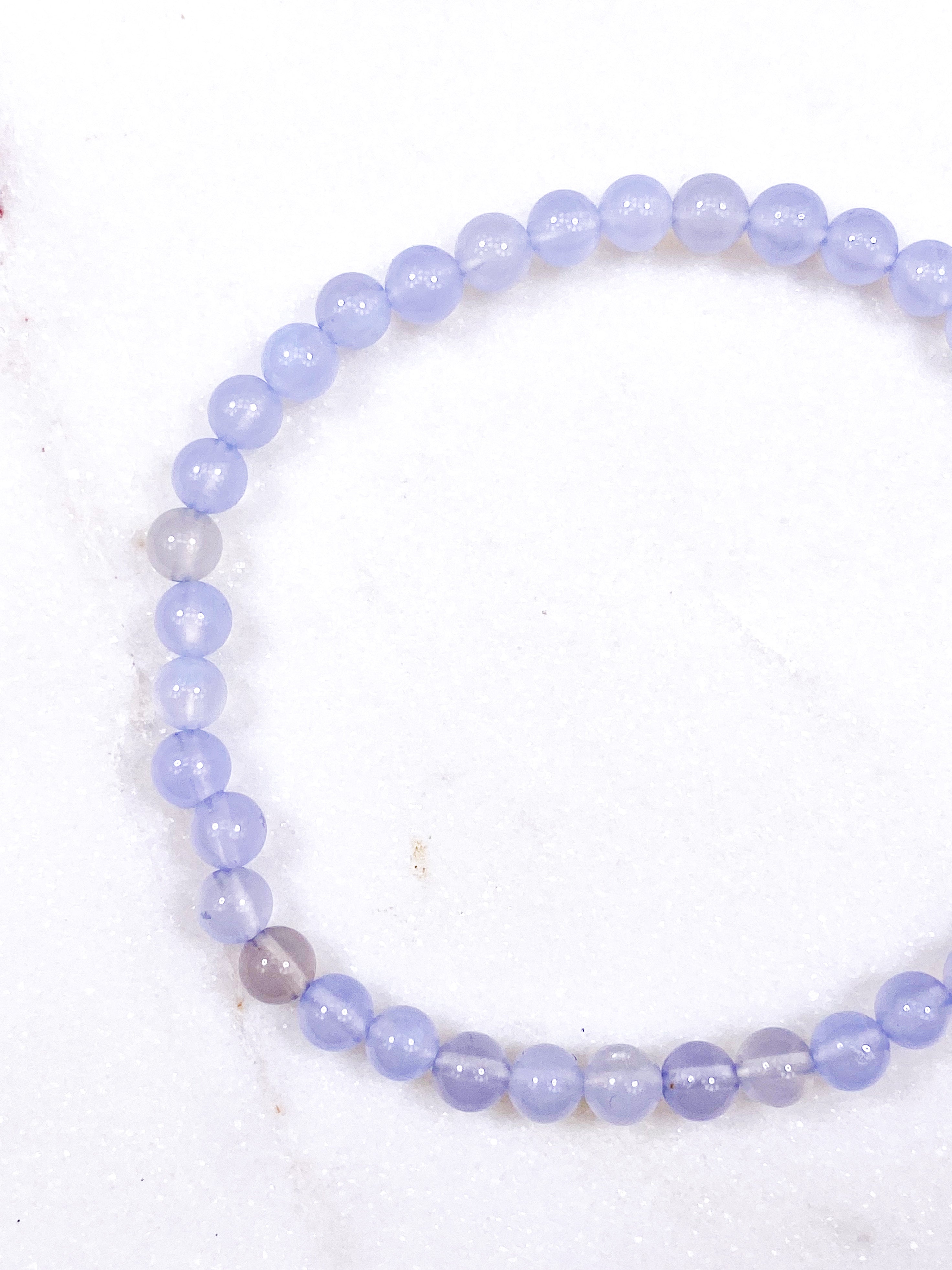 Blå Chalcedon Armband