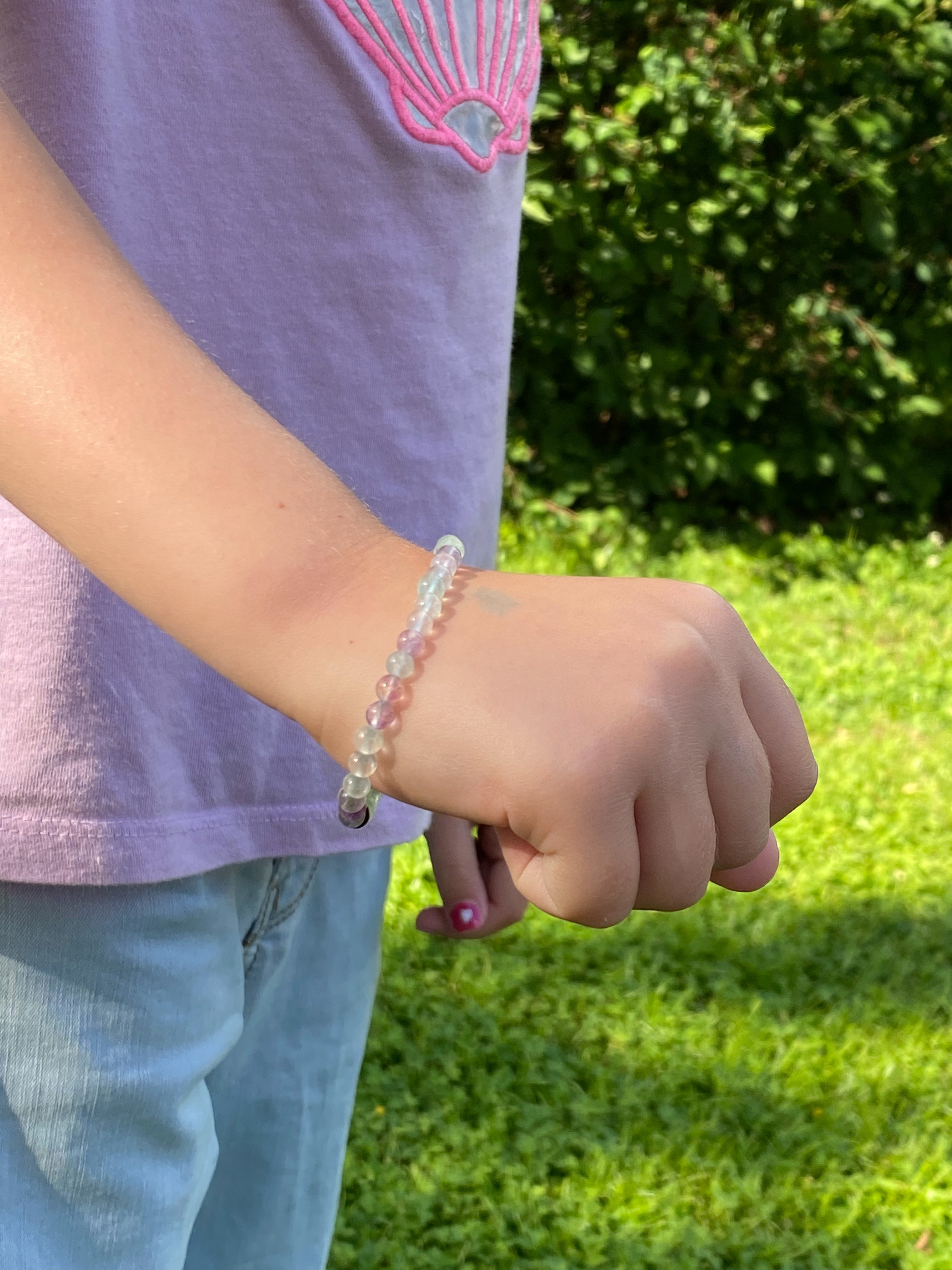Regnbue Fluorit Armbånd (Børn)