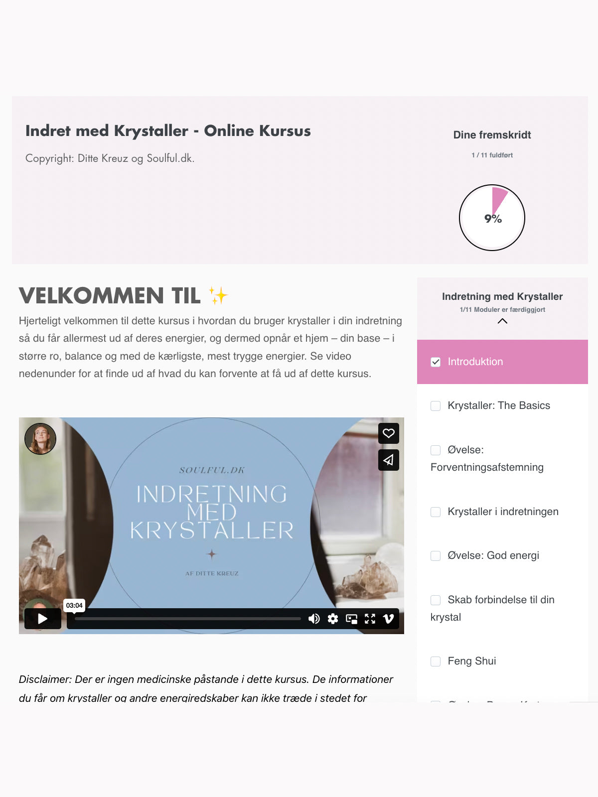 Indret med Krystaller - Online Kursus