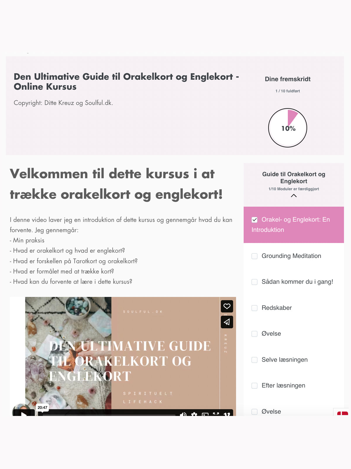 Den Ultimative Guide til Orakelkort og Englekort - Online Kursus